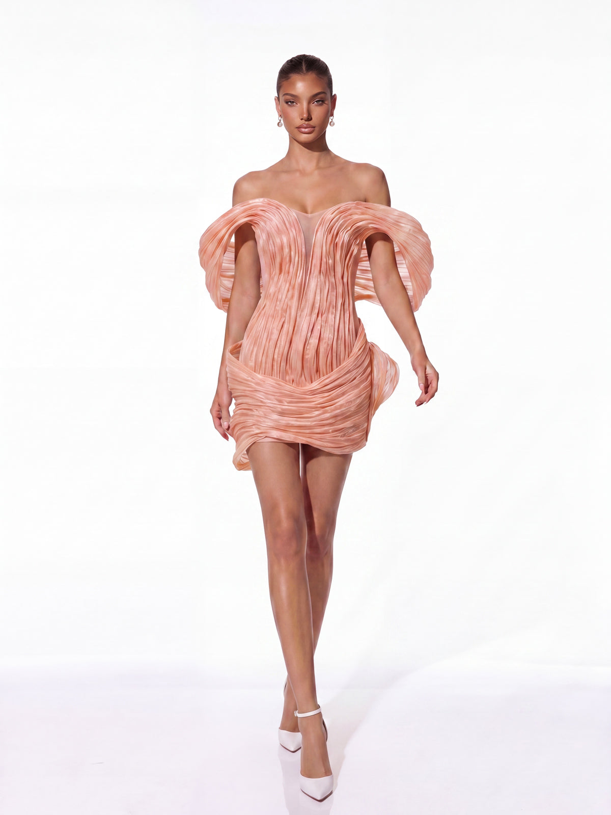 Urylin Off Shoulder Ruched Mini Dress