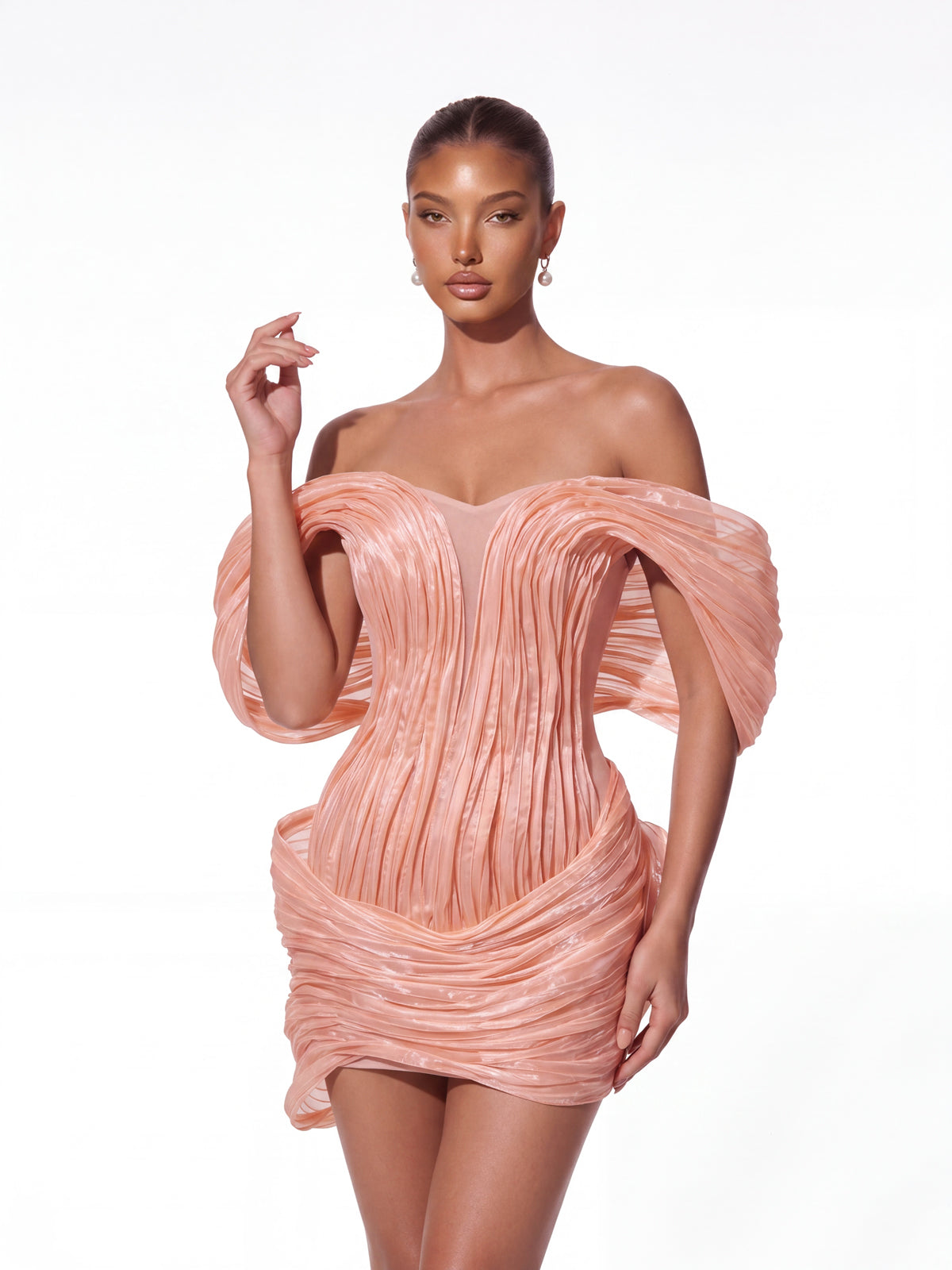 Urylin Off Shoulder Ruched Mini Dress