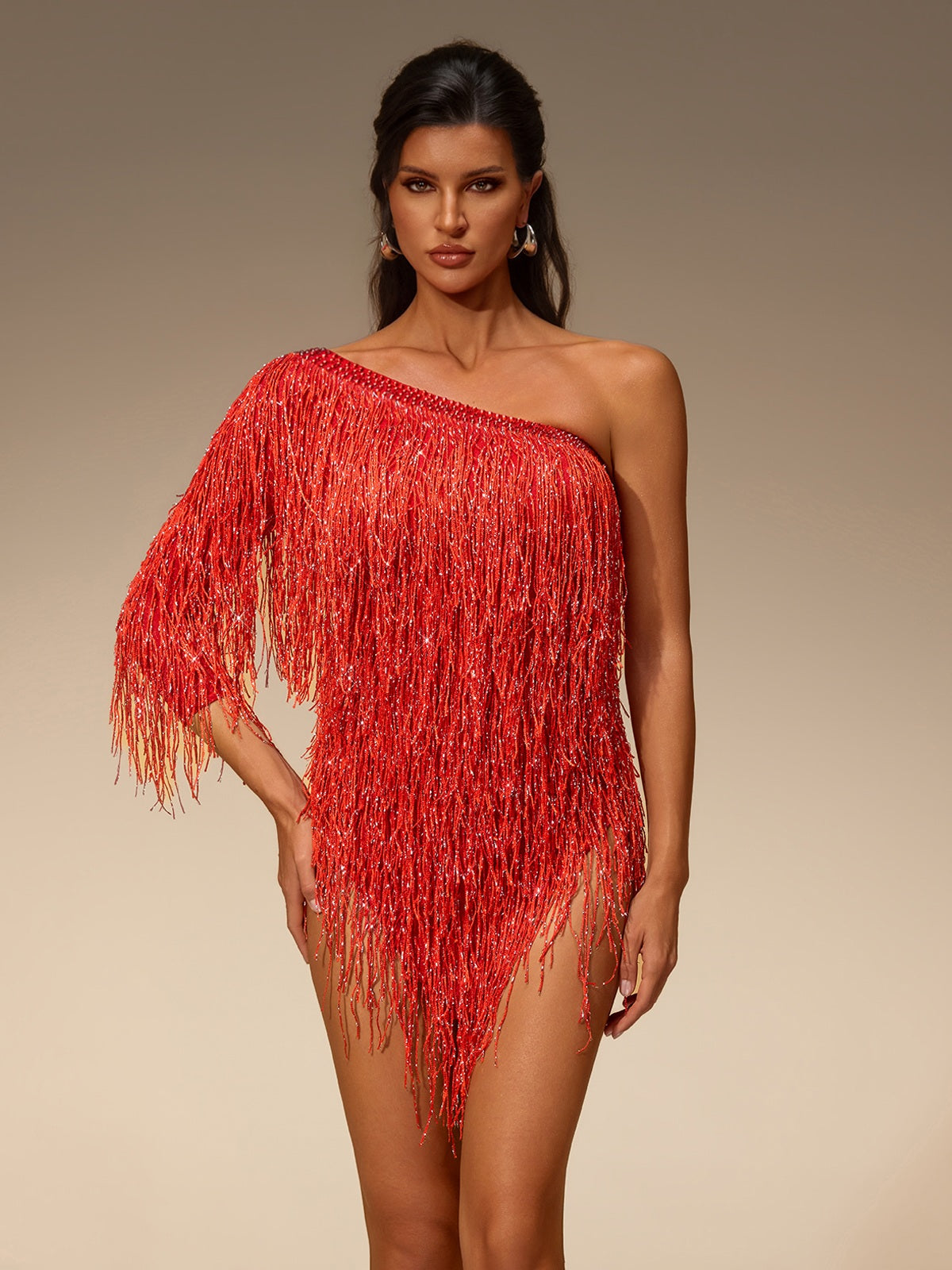 Valtris One Shoulder Fringe Bodysuit