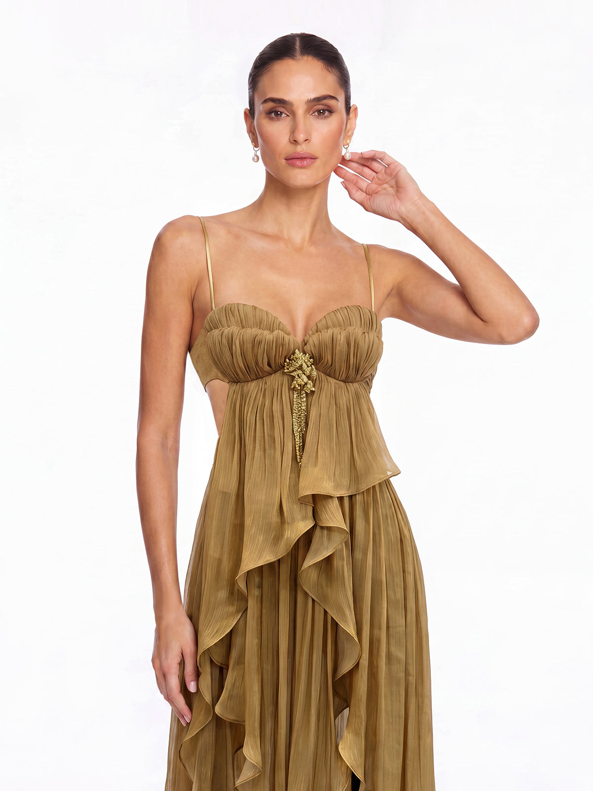 Vareno Spaghetti Ruffle Dress