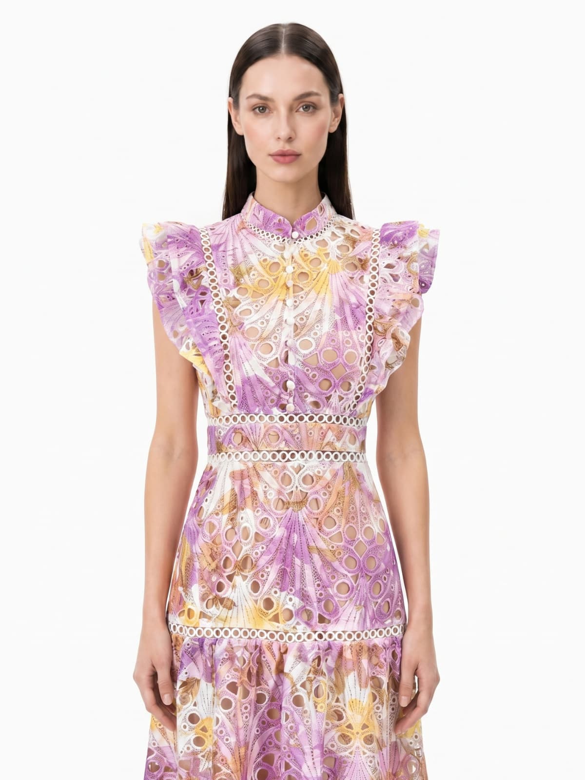 Verian Sleeveless Embroidered Maxi Dress