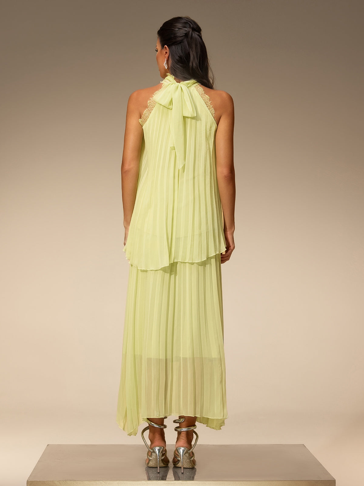 Virexo Flower Pleated Skirt Set