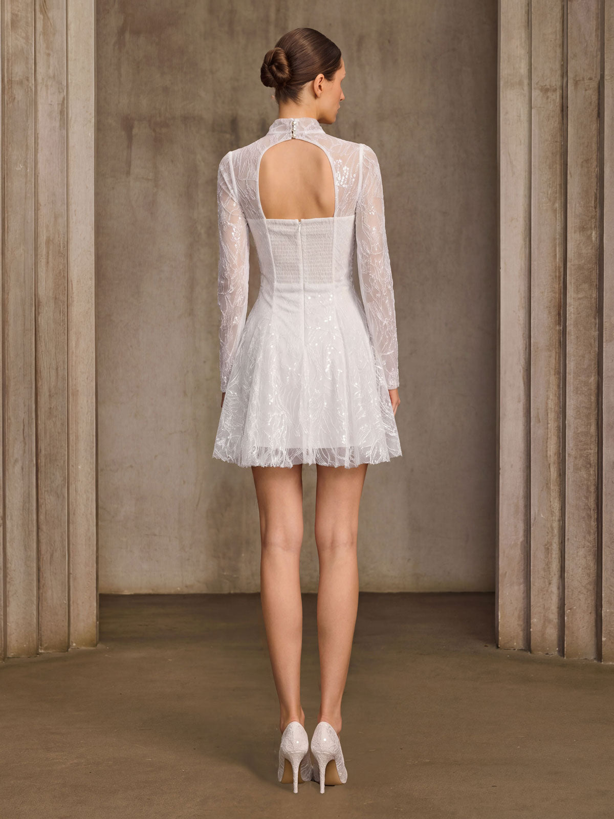 Weyloran Long Sleeve Lace Mini Dress