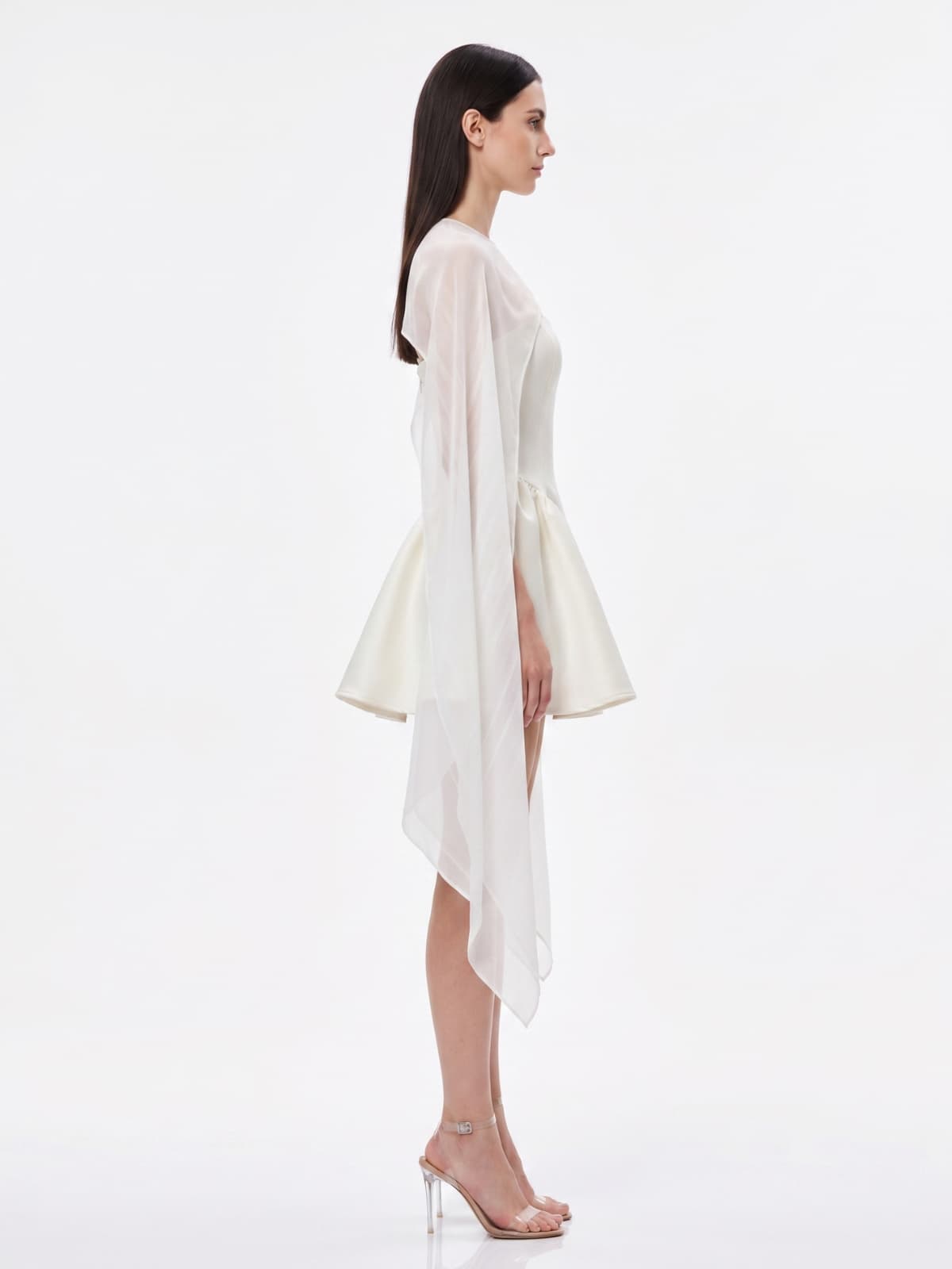 Yaven Strapless Cloak Mini Dress