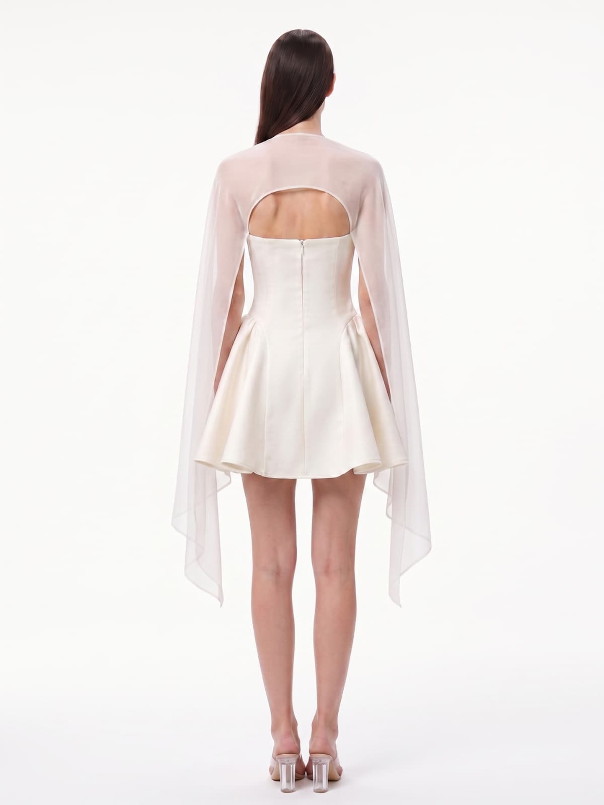 Yaven Strapless Cloak Mini Dress