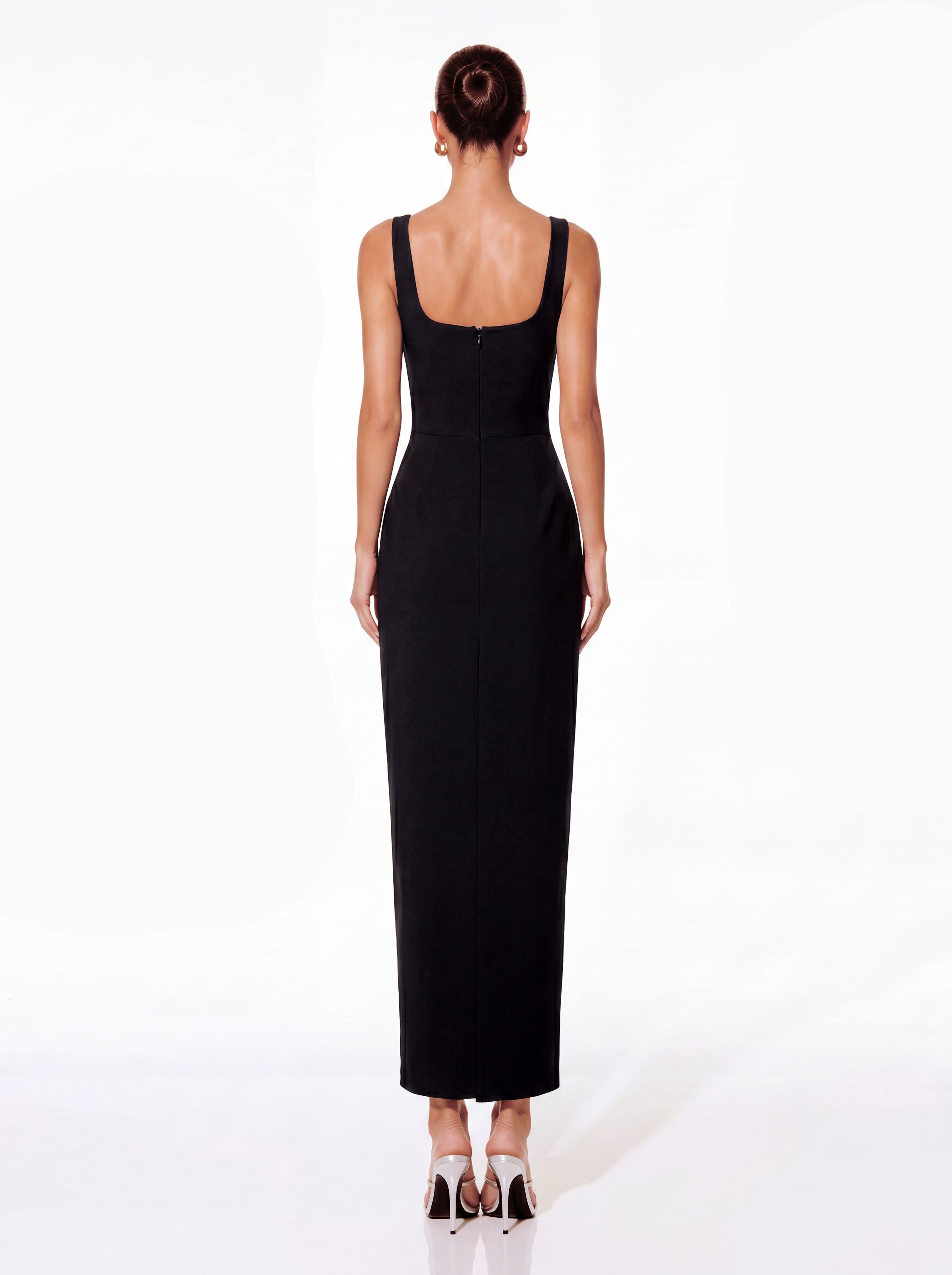 Yorinex V Neck Crystal Maxi Dress