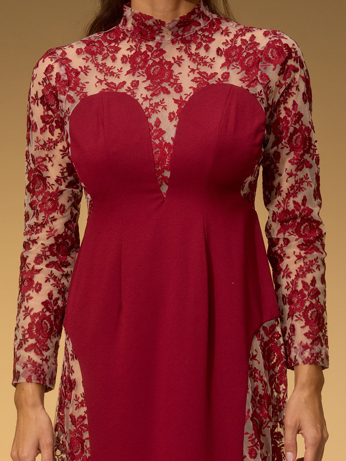 Zarelo Mesh Floral Maxi Dress