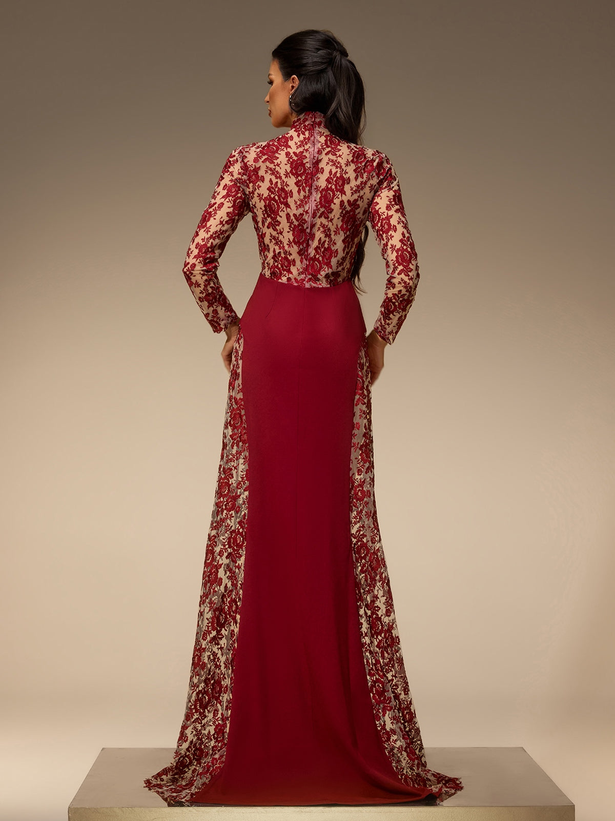 Zarelo Mesh Floral Maxi Dress