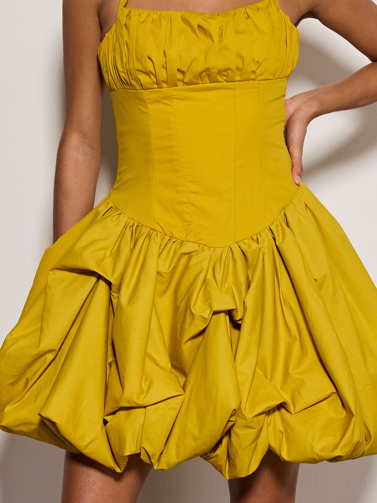 Zevareth Halterneck Bubble Mini Dress