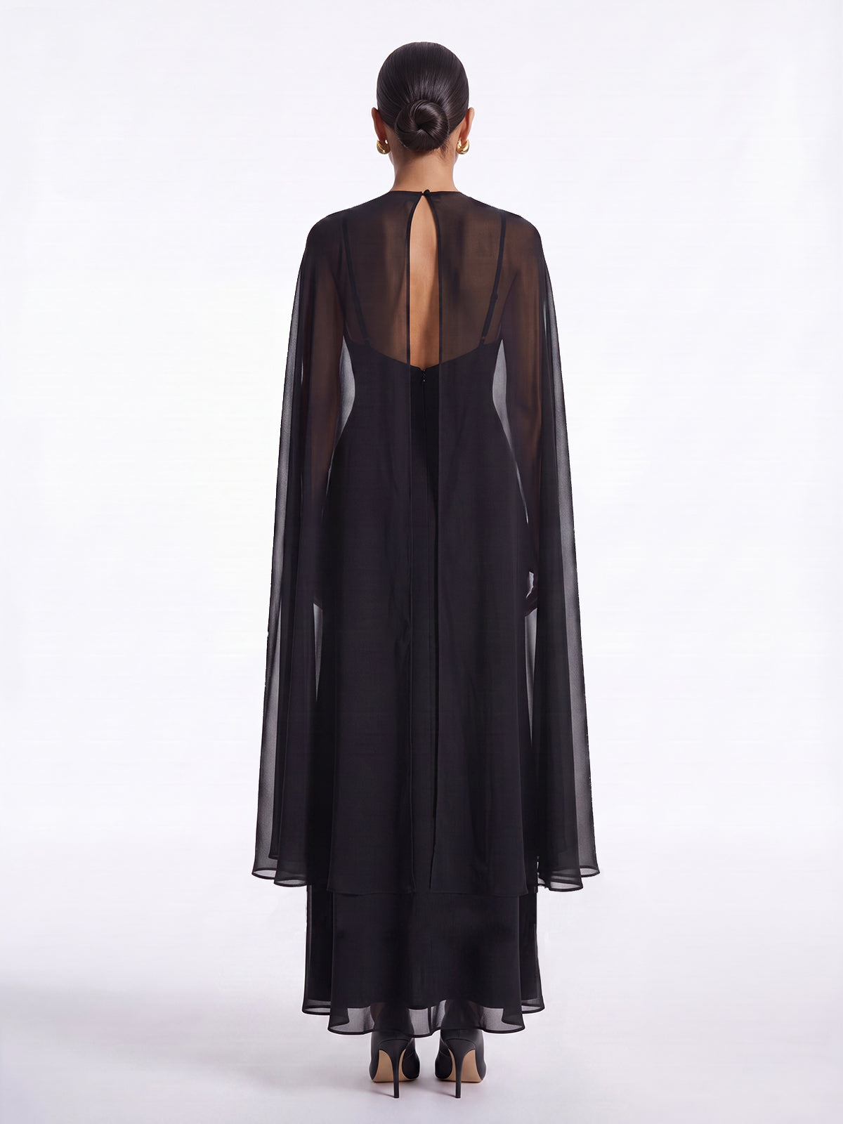 Zorix Cape Sleeve Maxi Dress