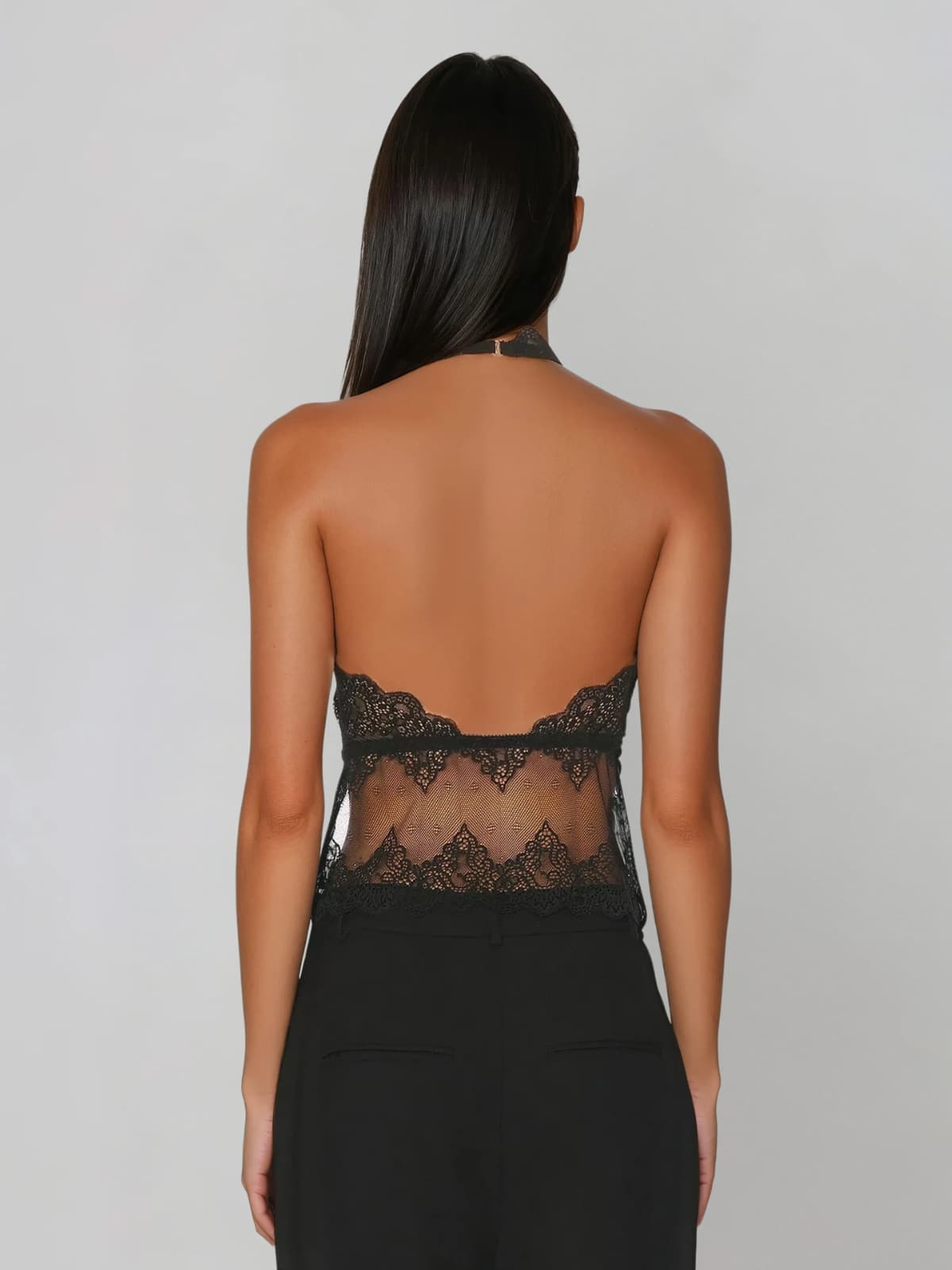Aexila Halterneck Lace Top