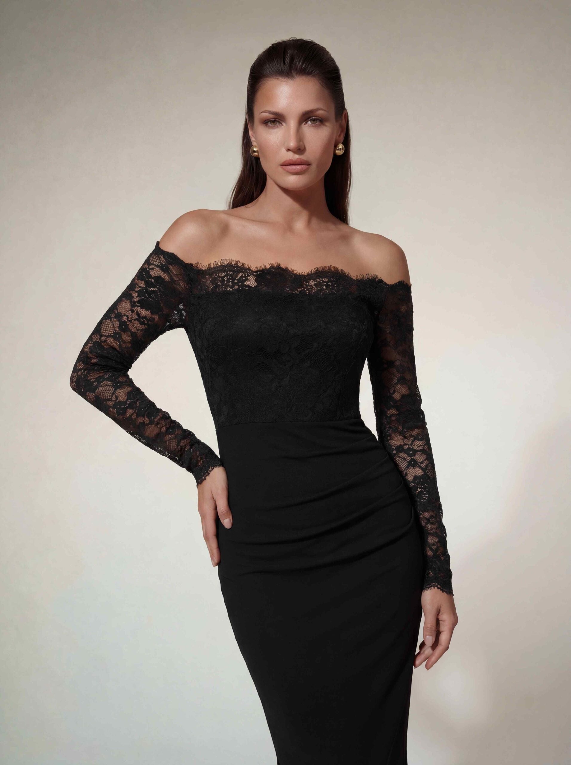 Althena Off Shoulder Lace Maxi Dress