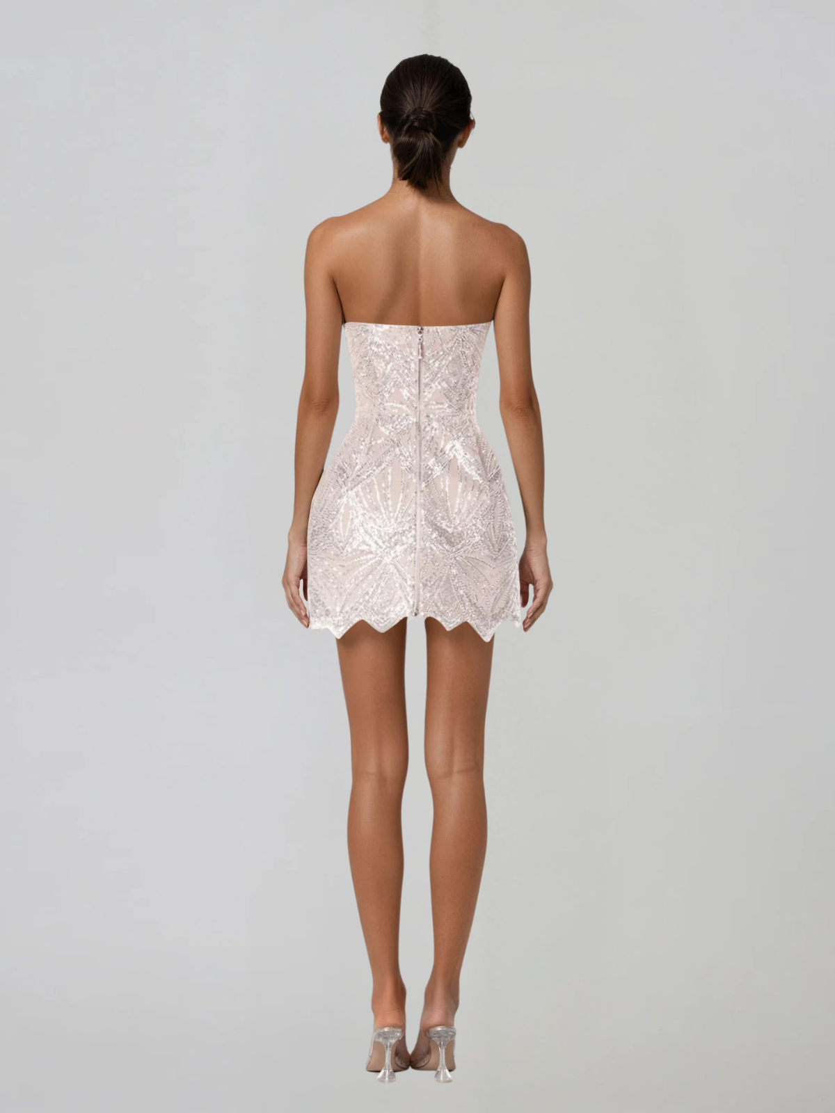 Amzie Strapless Sequin Mini Dress