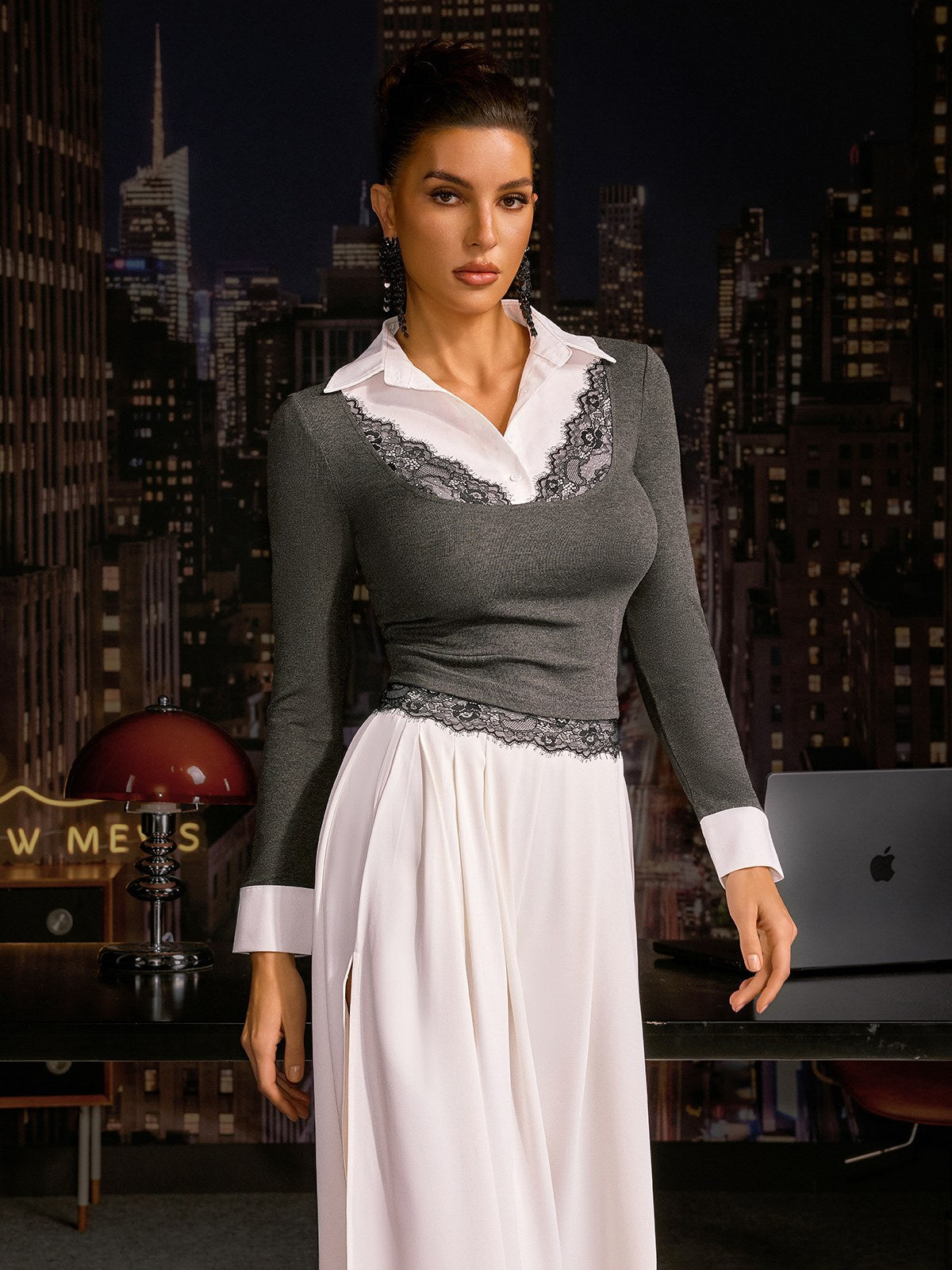 Anca Collar Lace Top