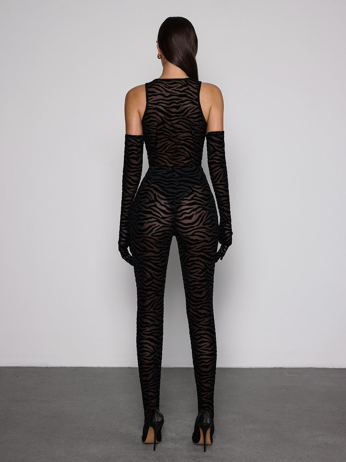 Andoni Plunge Neck Printed Jumpsuit