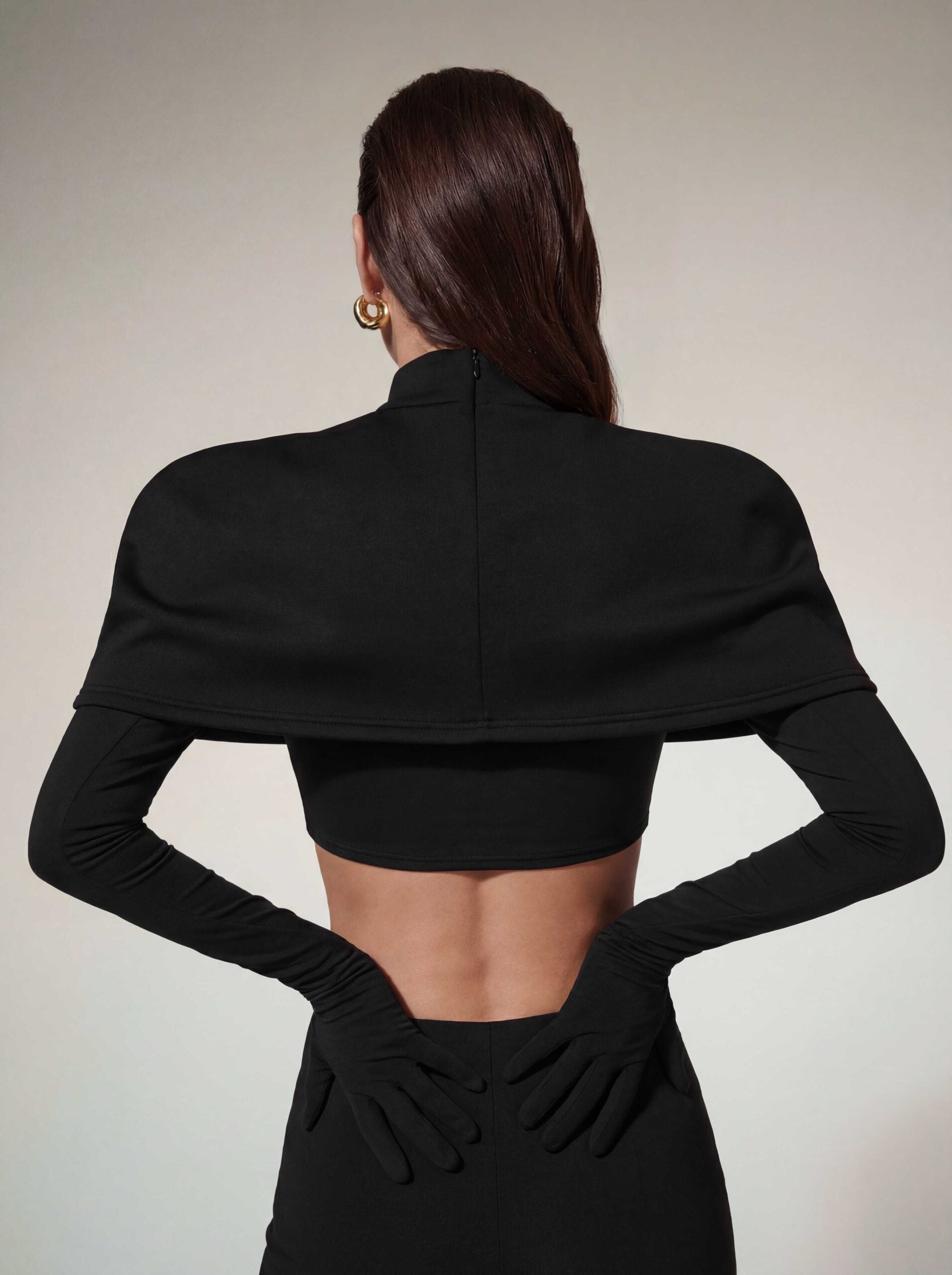 Arixen High Neck Crop Top Set