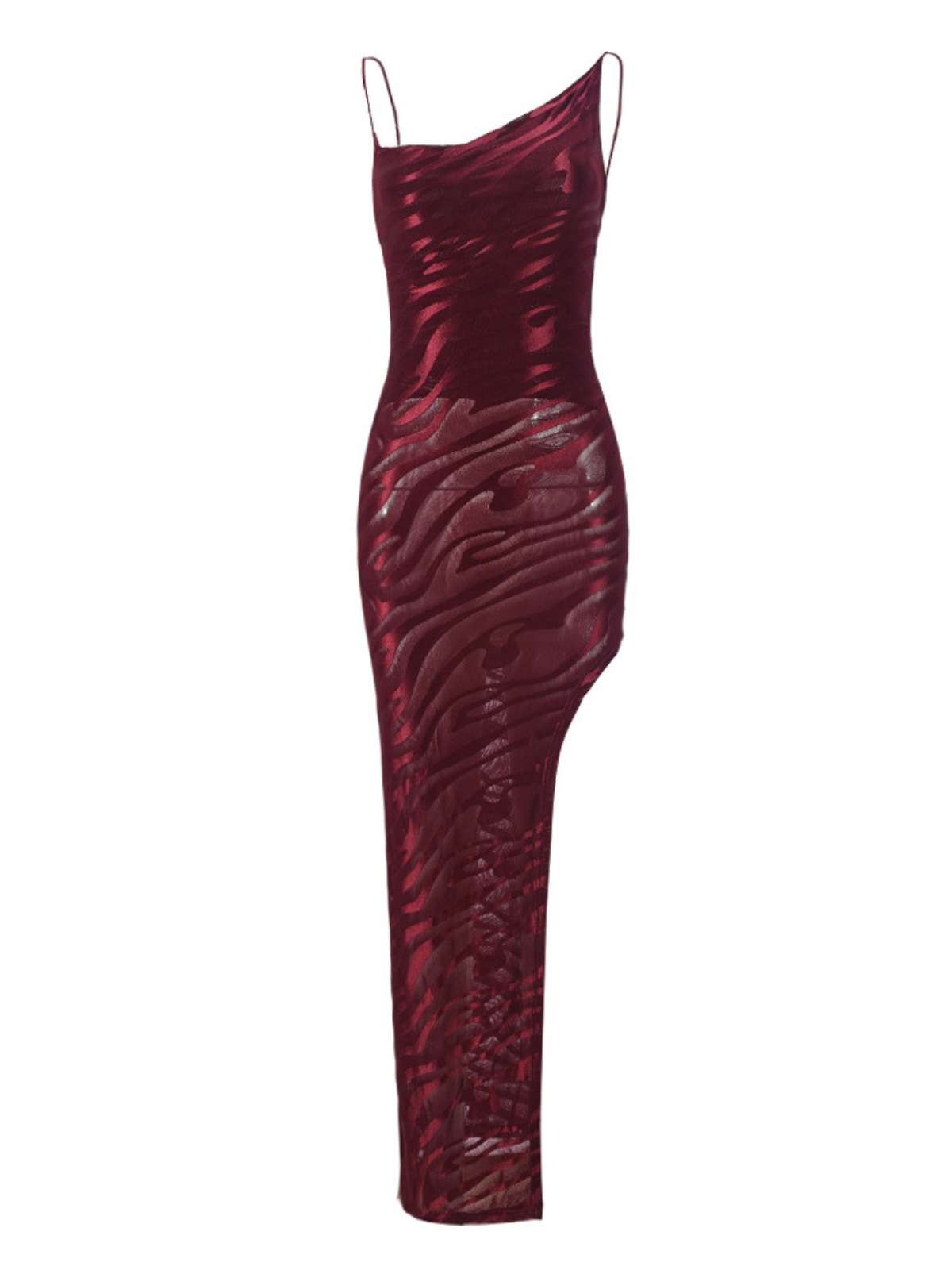 Aryvelle Backless Split Velvet Midi Dress