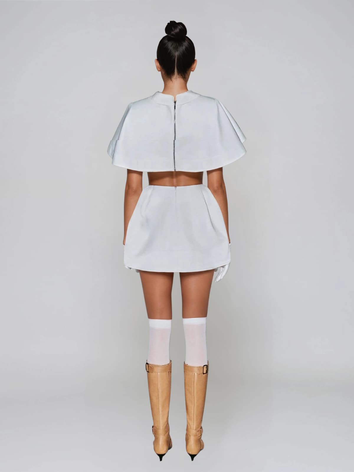 Avenric Cape Crop Skirt Set