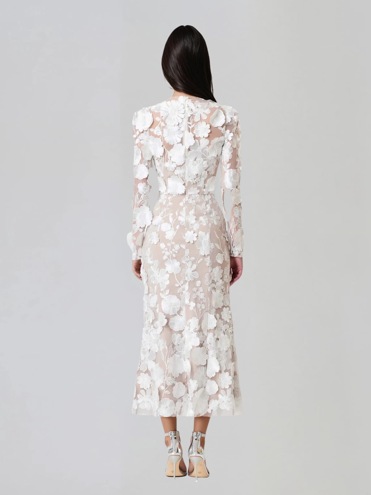 Averon  Embroidered Flower Maxi Dress