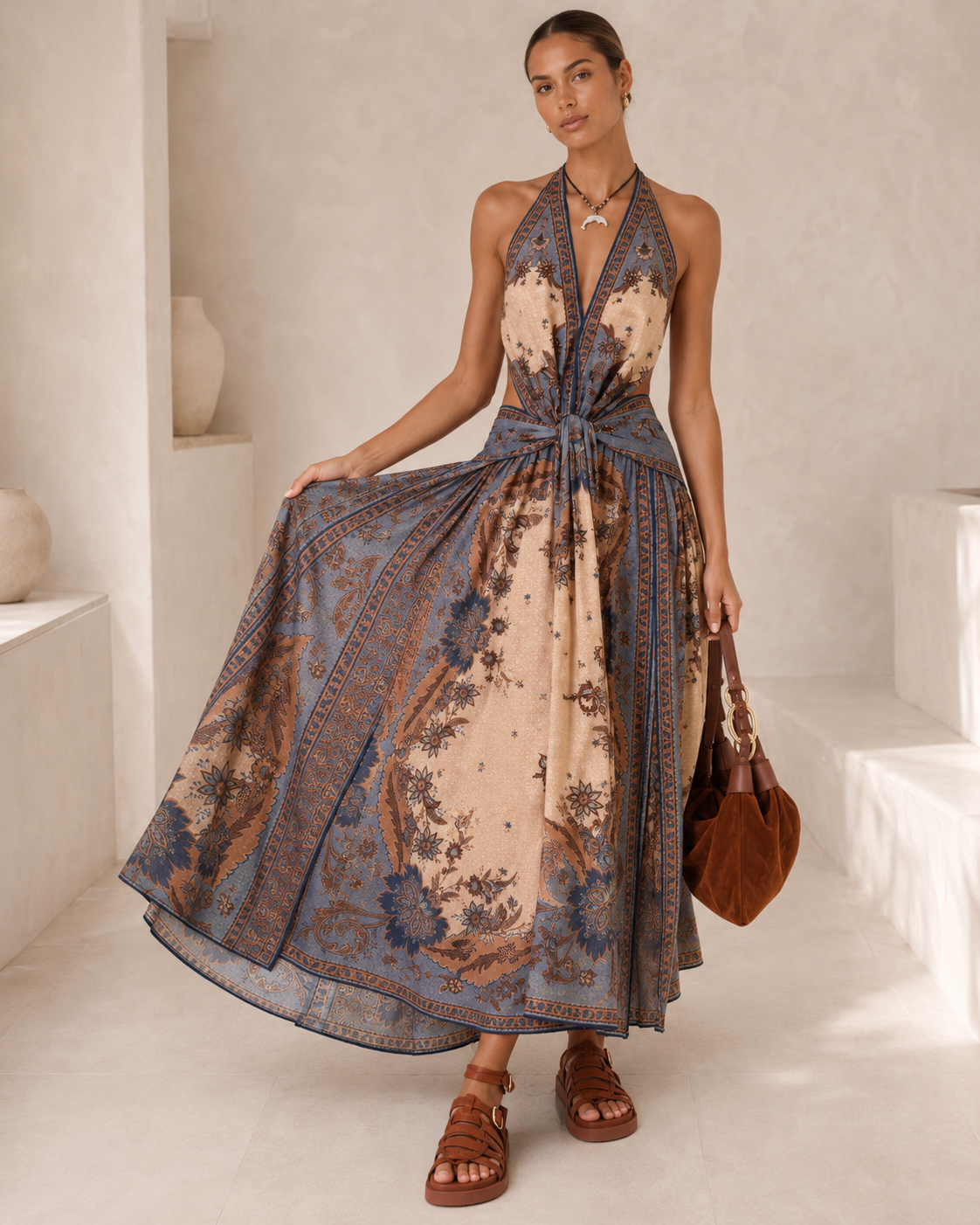 Azure Belle Maxi Dress