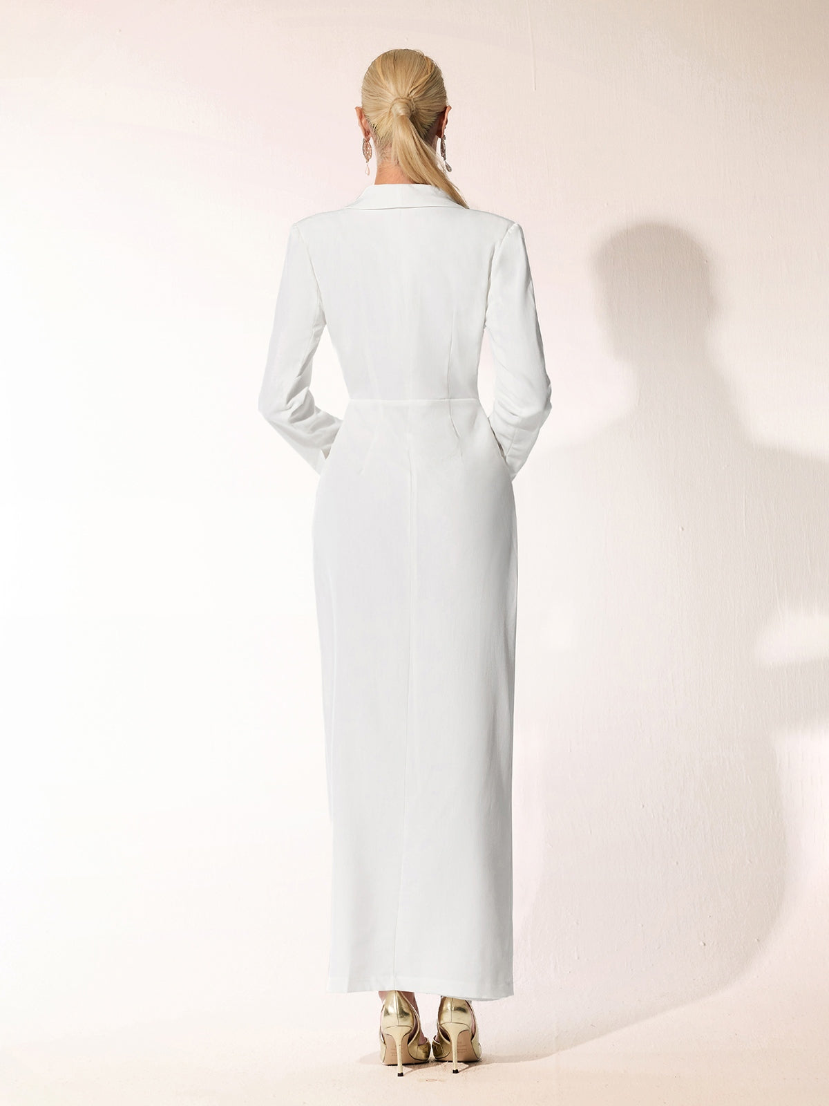 Baines V Neck Split Maxi Dress