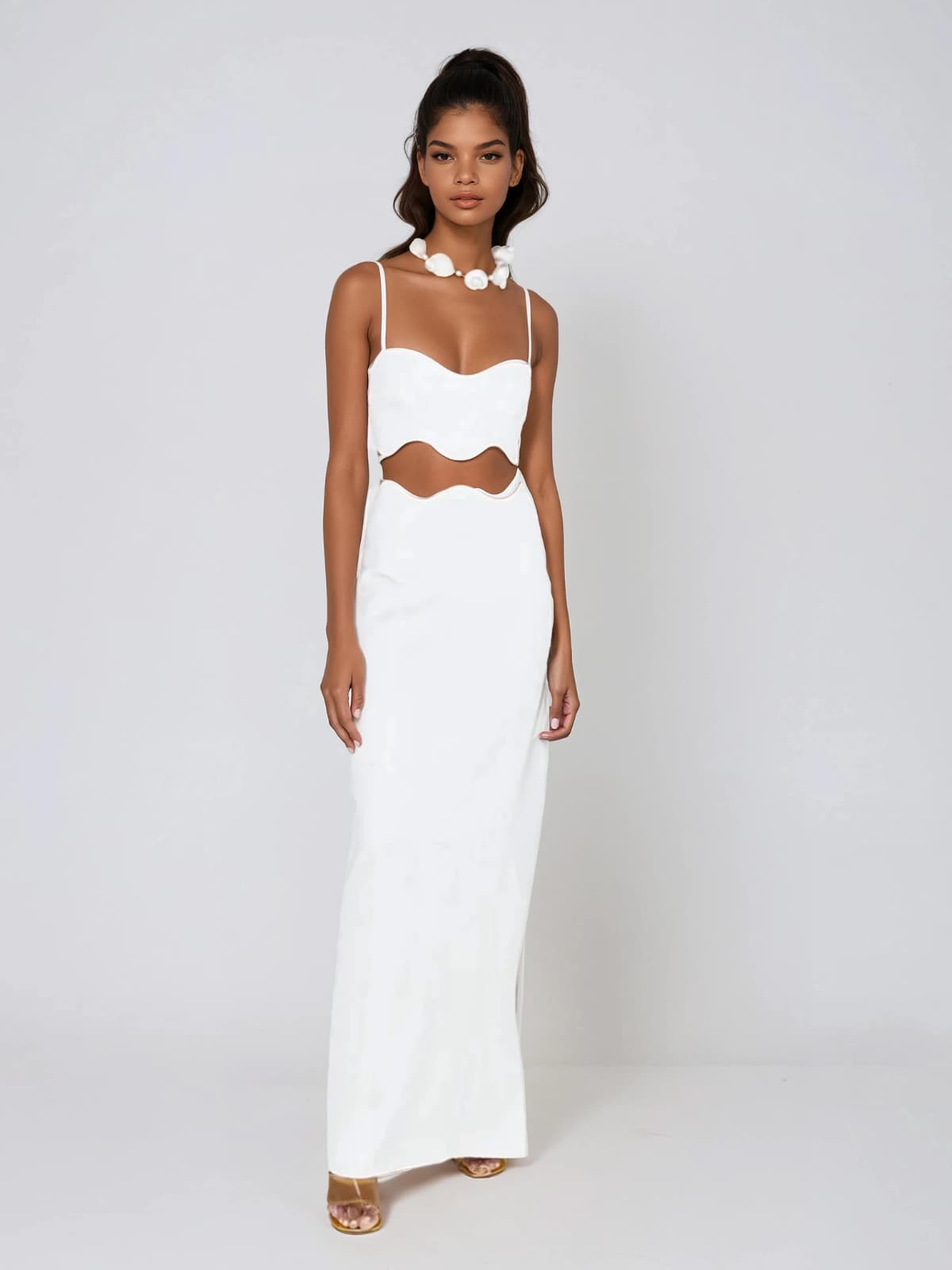 Baleno Spaghetti Split Skirt Set