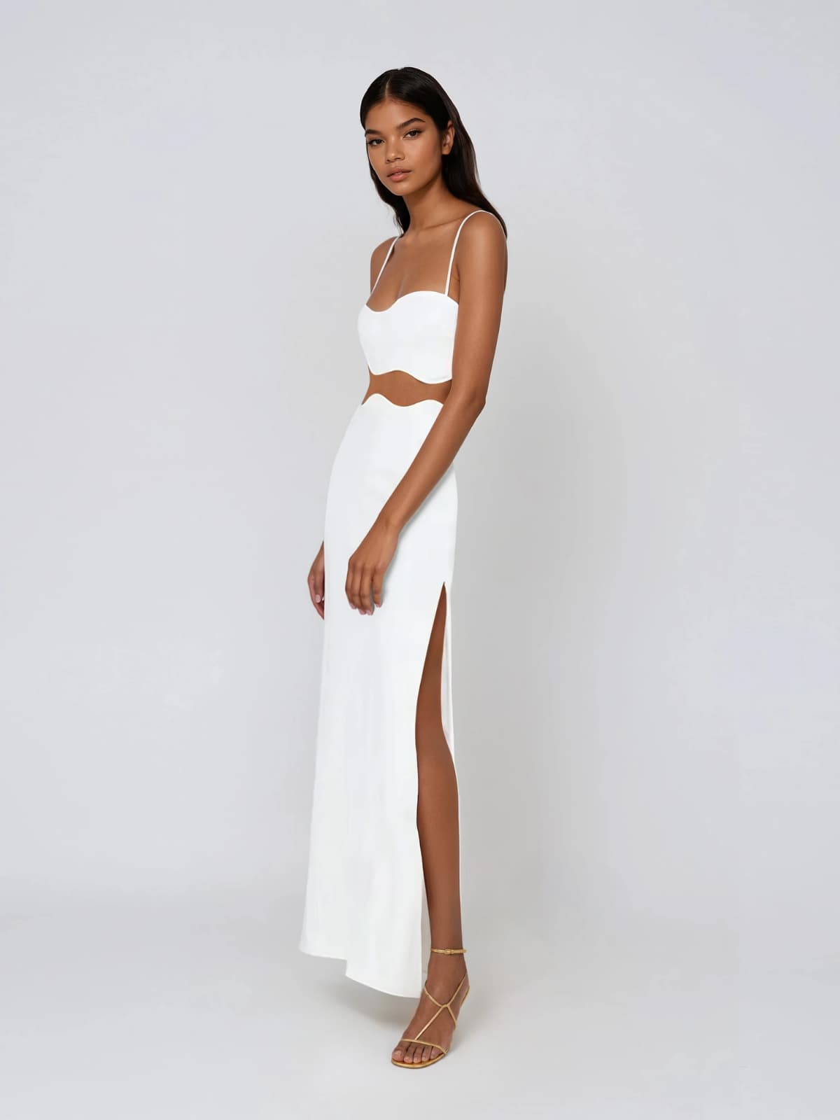Baleno Spaghetti Split Skirt Set