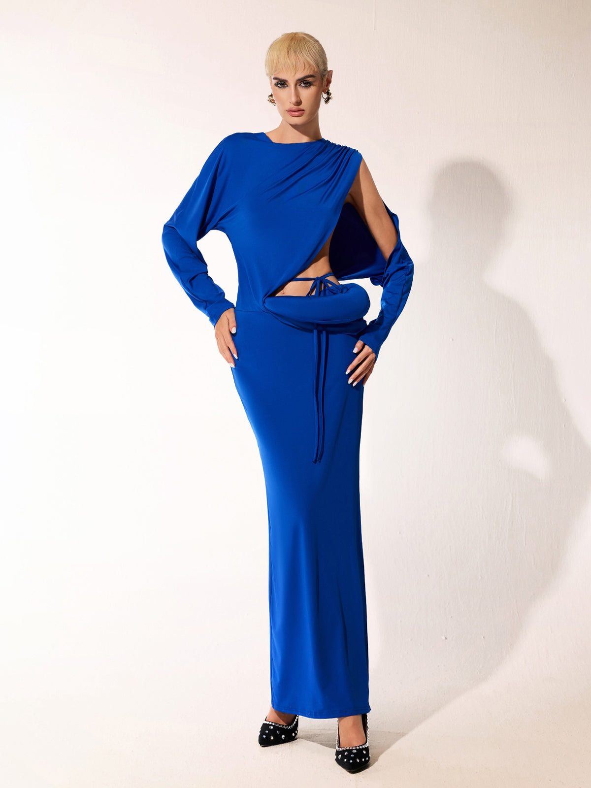 Ballad Long Sleeve Cutout Maxi Dress