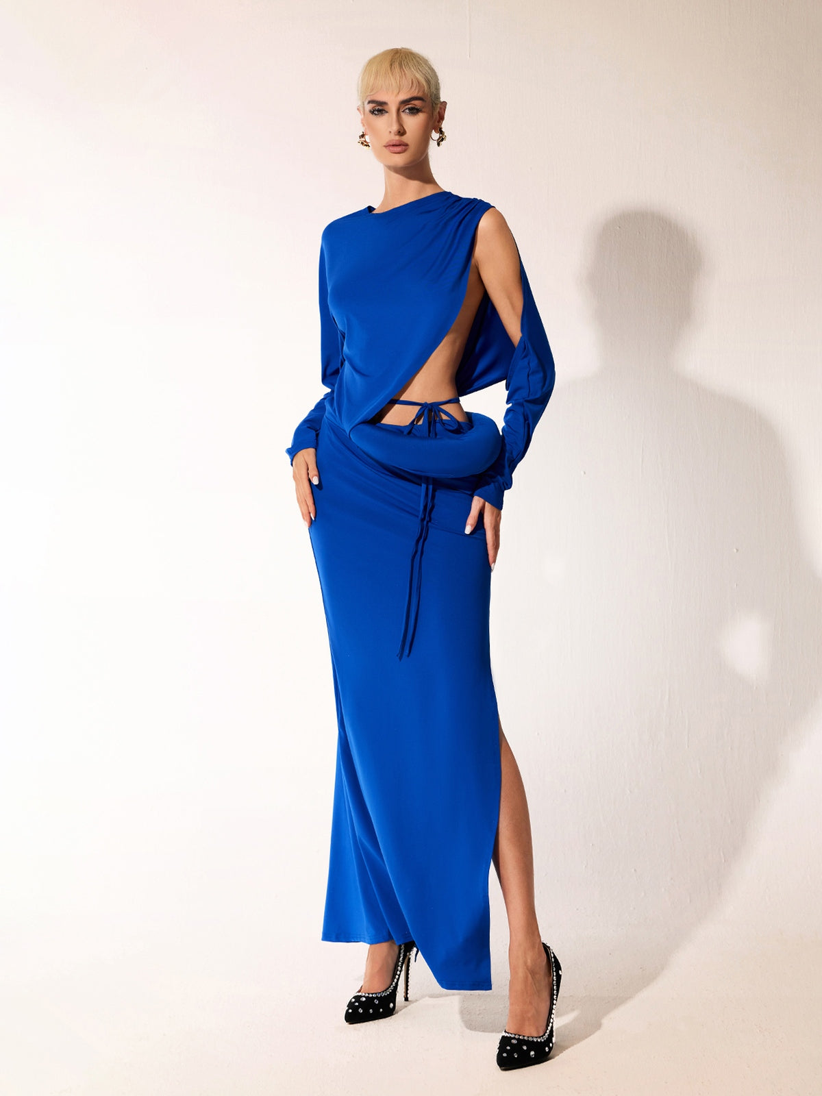 Ballad Long Sleeve Cutout Maxi Dress