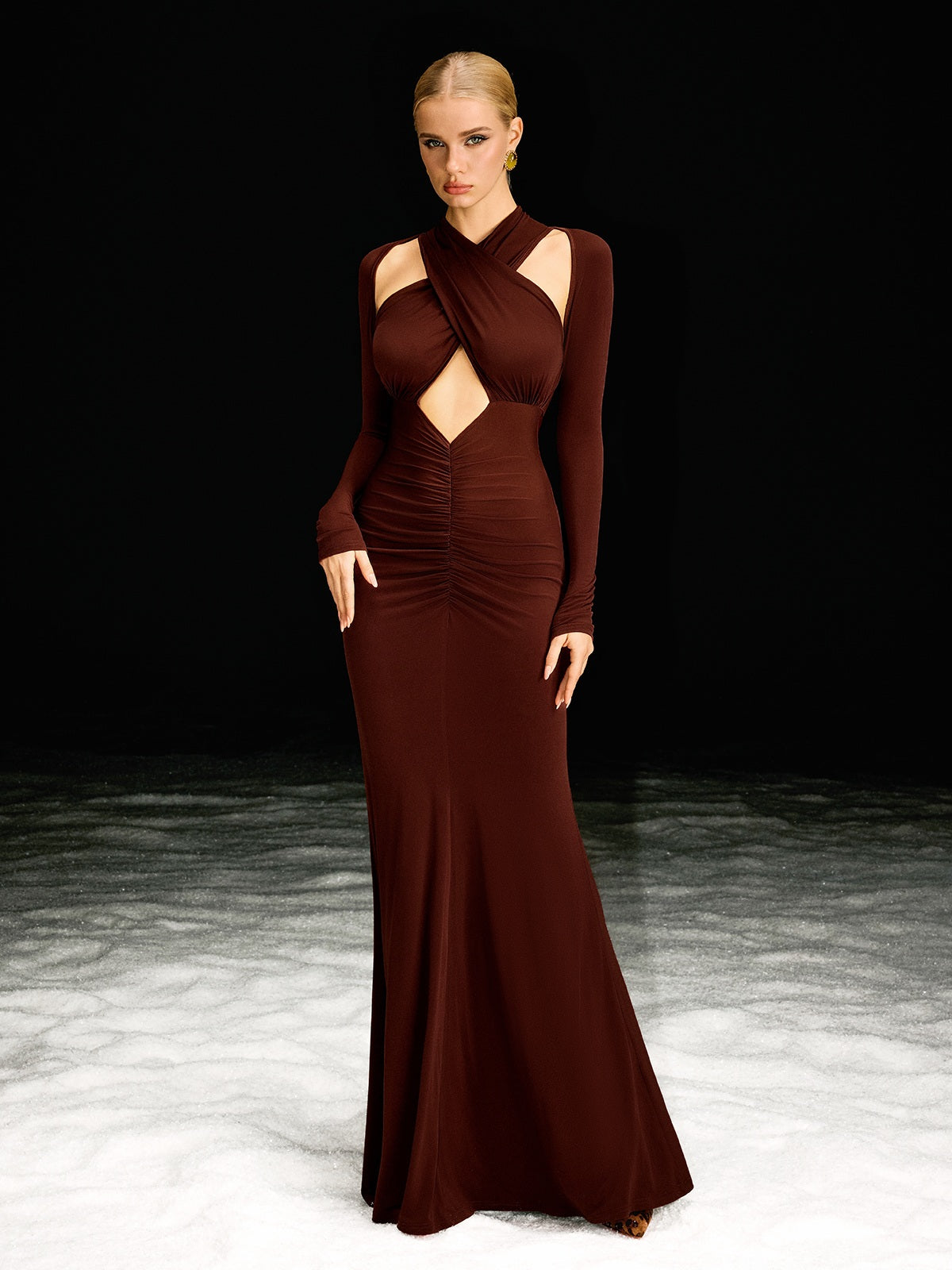 Barossa Long Sleeve Cutout Maxi Dress