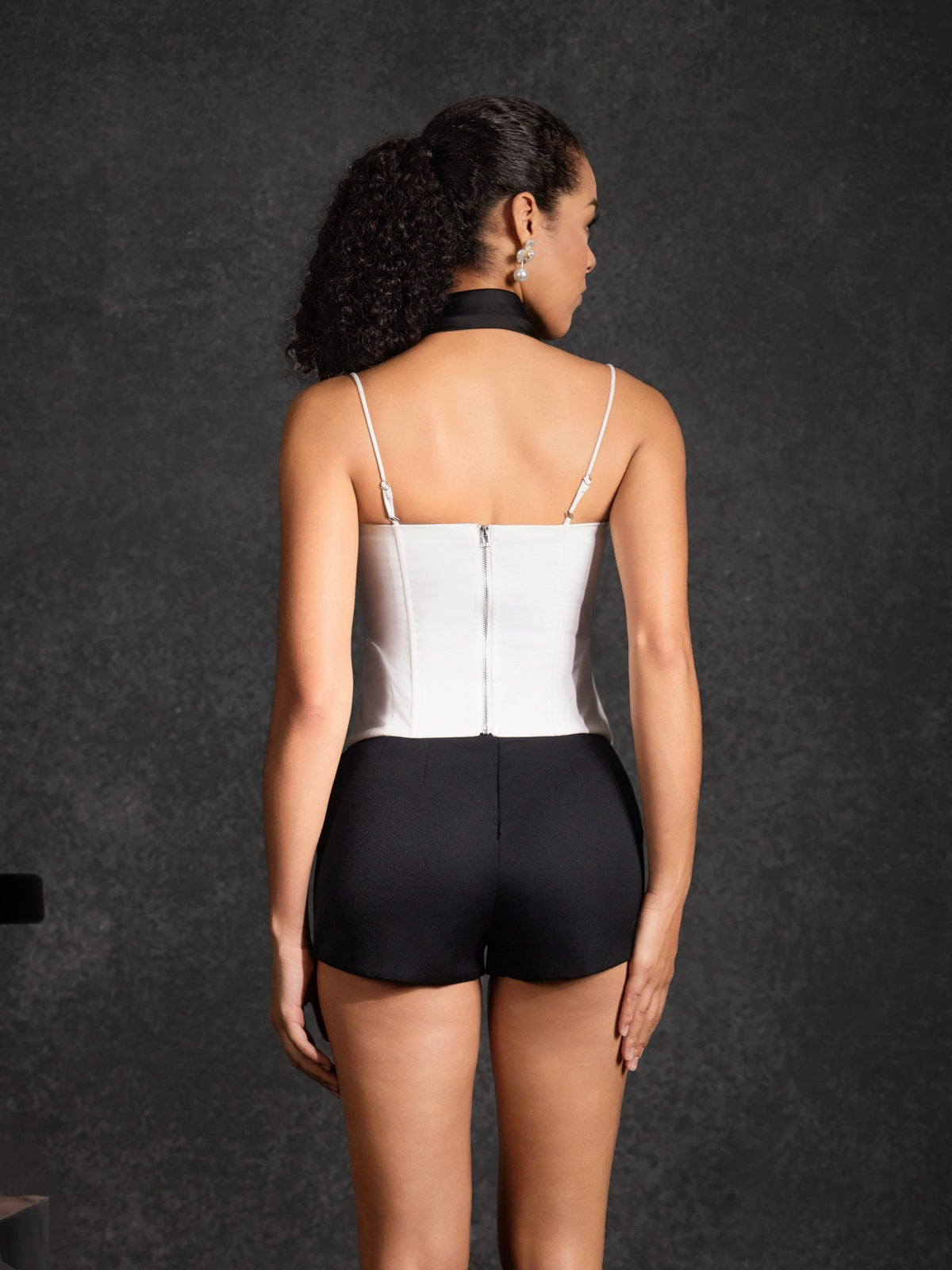 Baudelio Bustier Top With Bow Tie