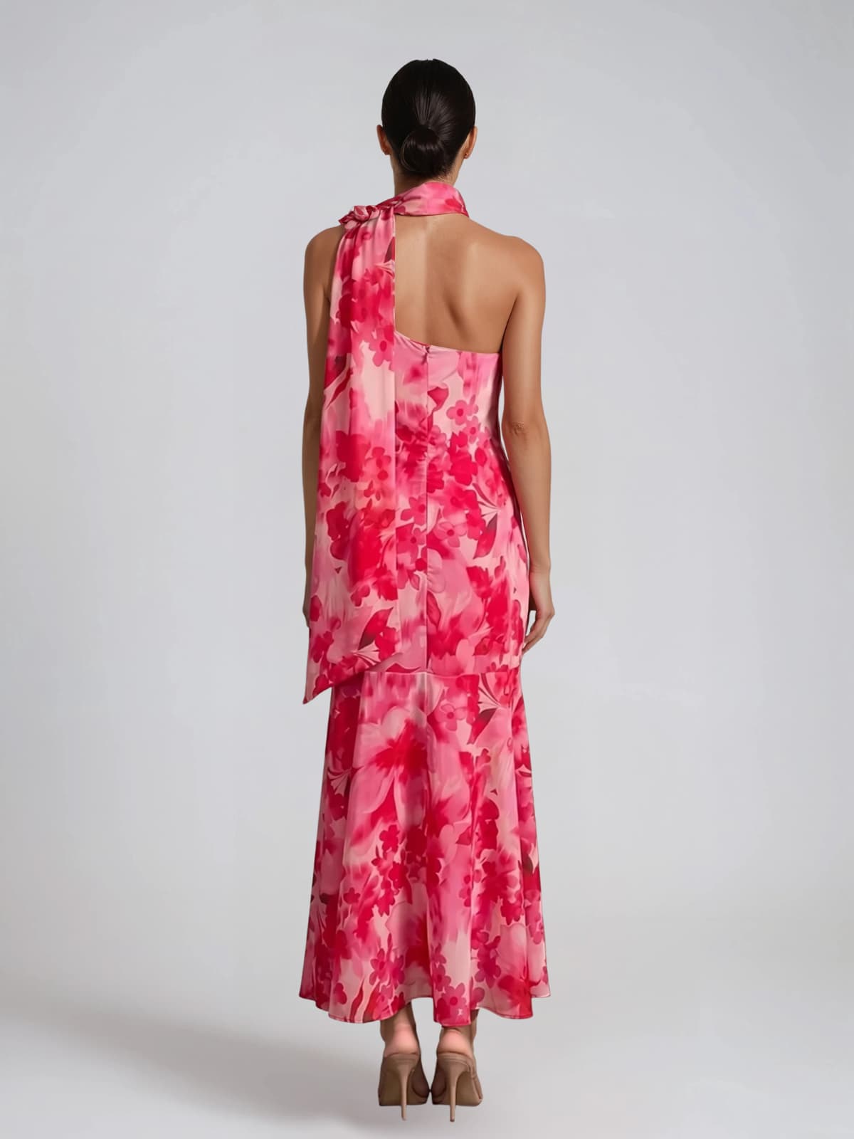 Belthrix Floral Scarf Maxi Dress