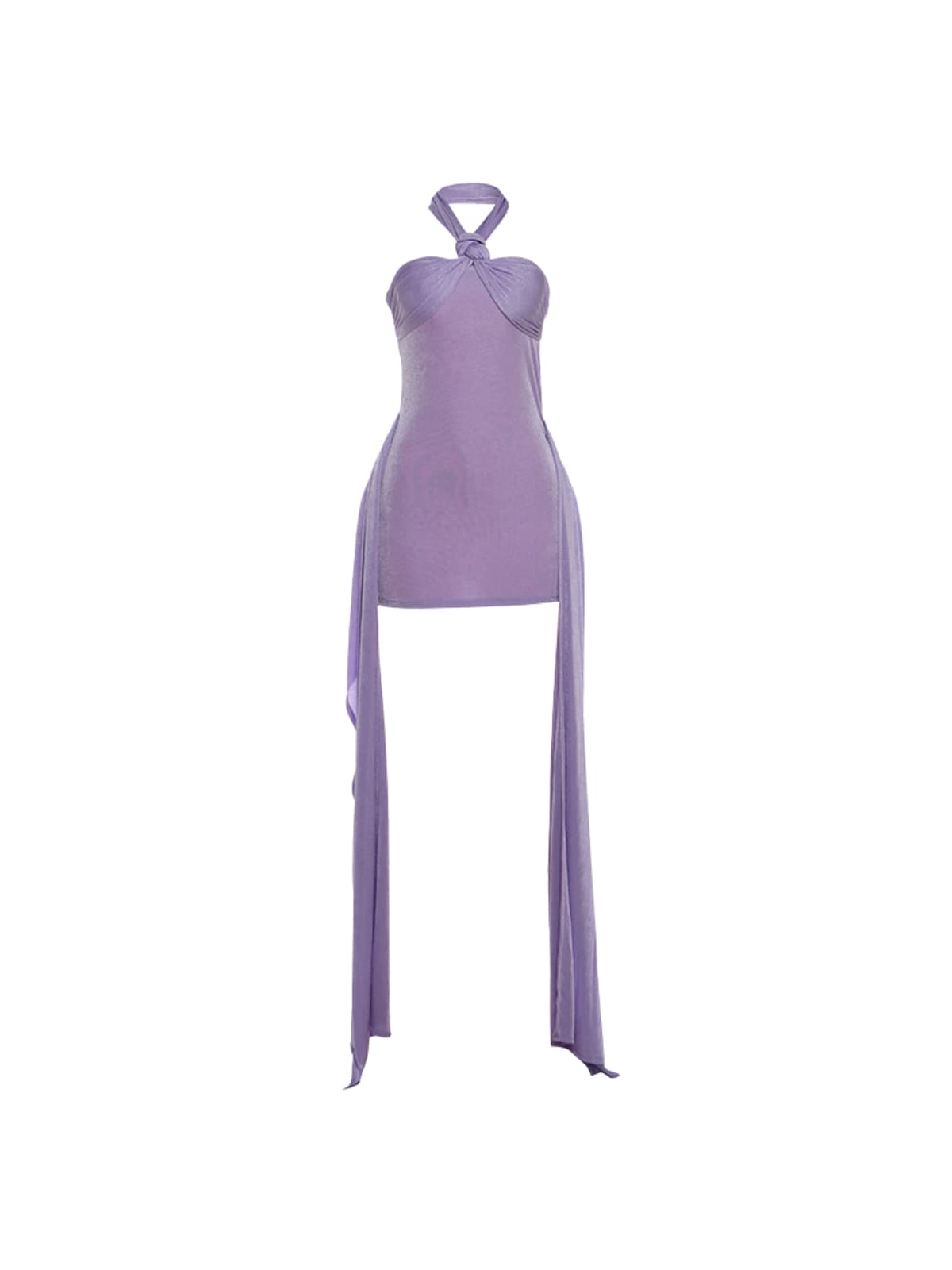 Belvarith Halterneck Draped Mini Dress