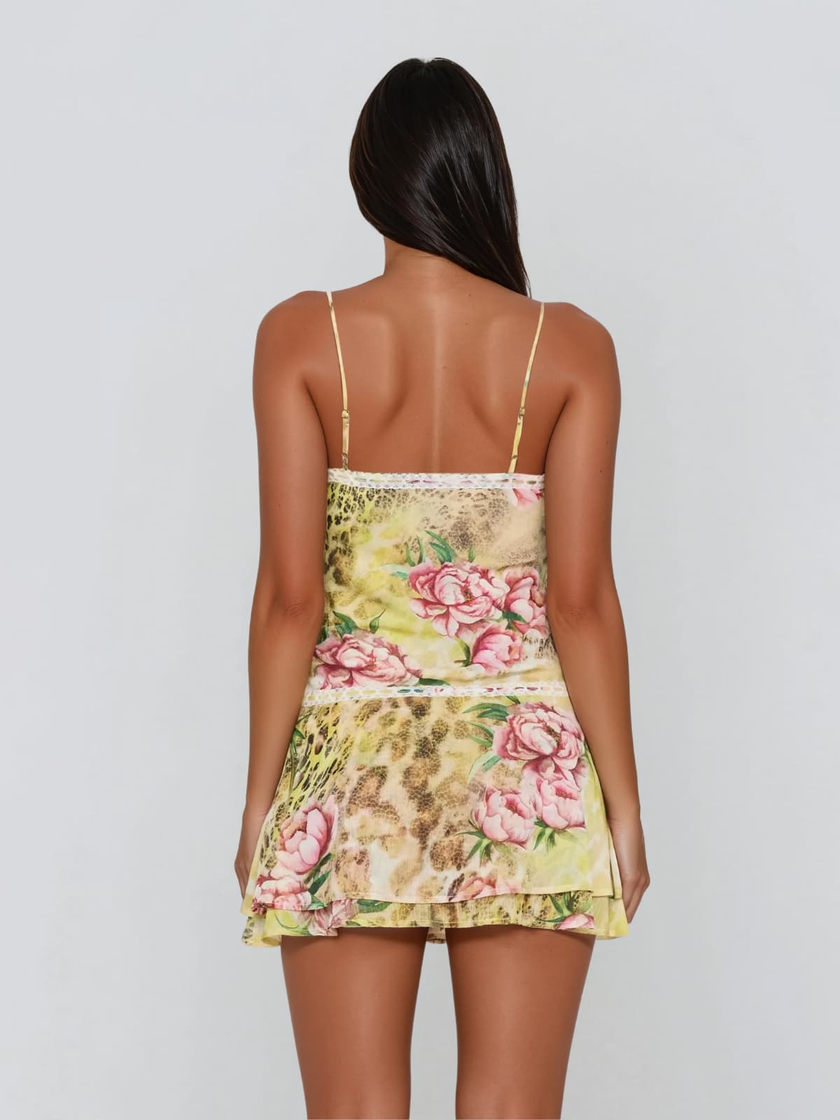 Beryndal Spaghetti Floral Mini Dress