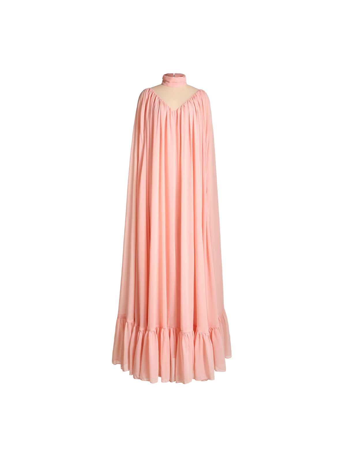 Cavoryx V Neck Cape Maxi Dress