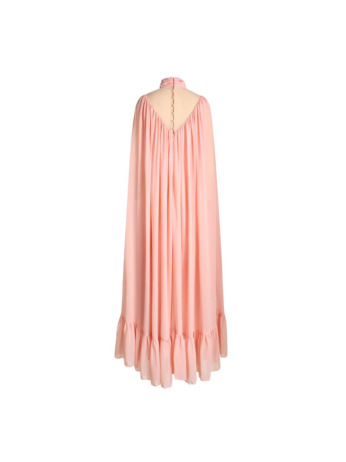 Cavoryx V Neck Cape Maxi Dress