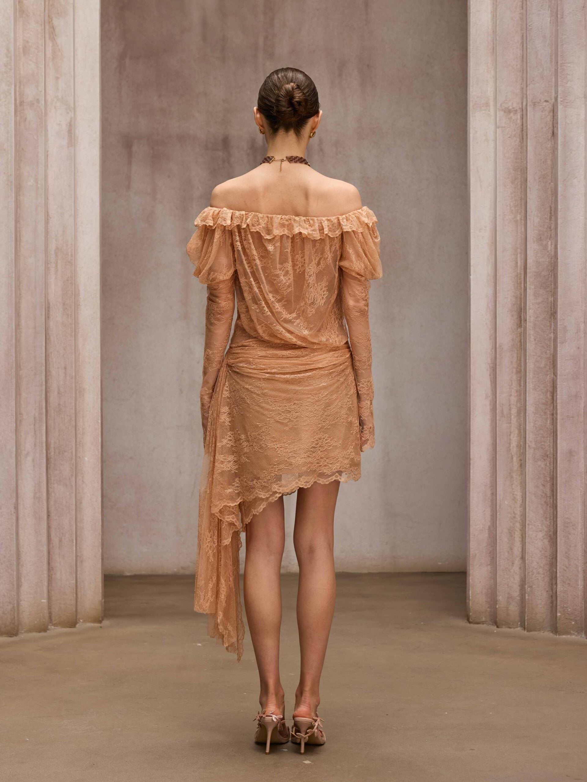 Chabela Lace Flower Mini Dress