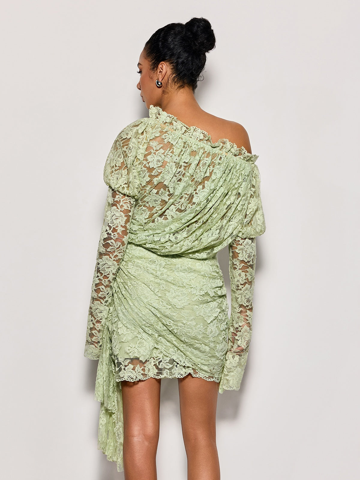Chabela Lace Flower Mini Dress