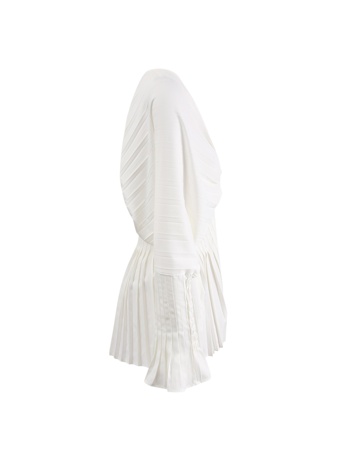 Chalsie V Neck Pleated Mini Dress