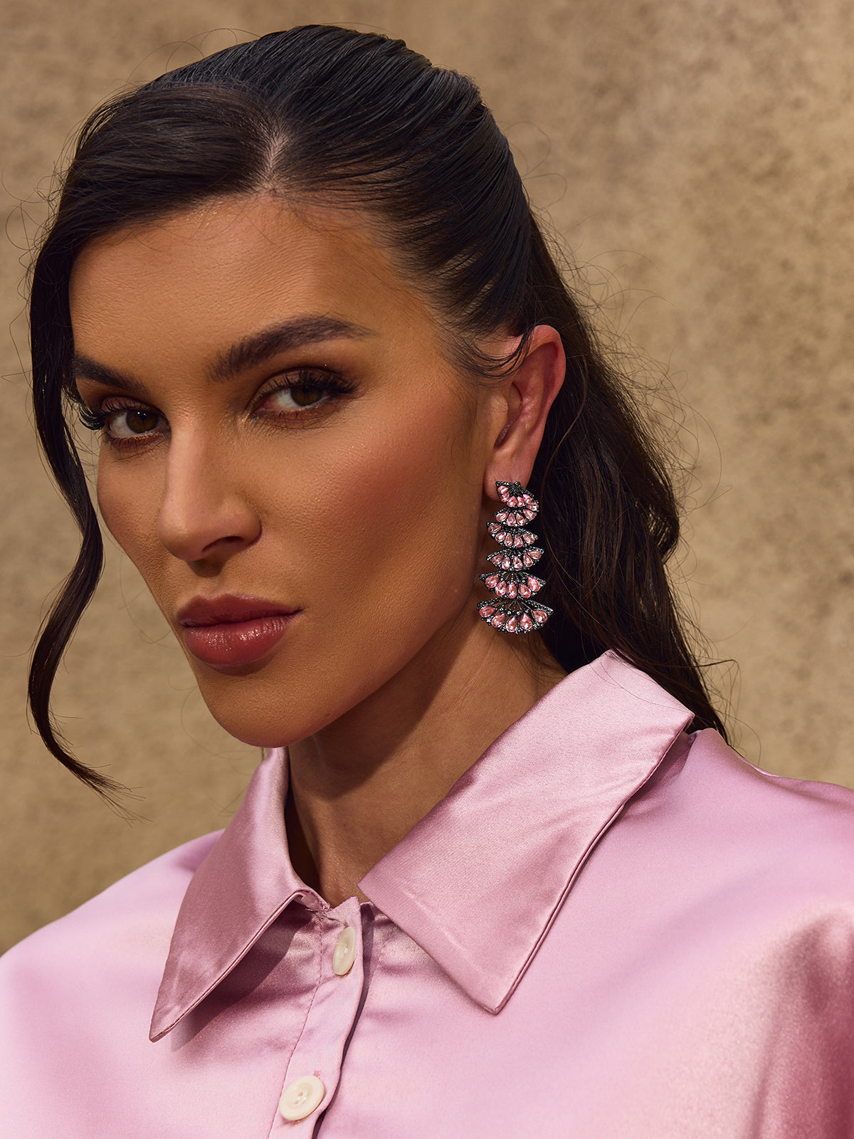 Chardonnay Crystal Fringe Earrings