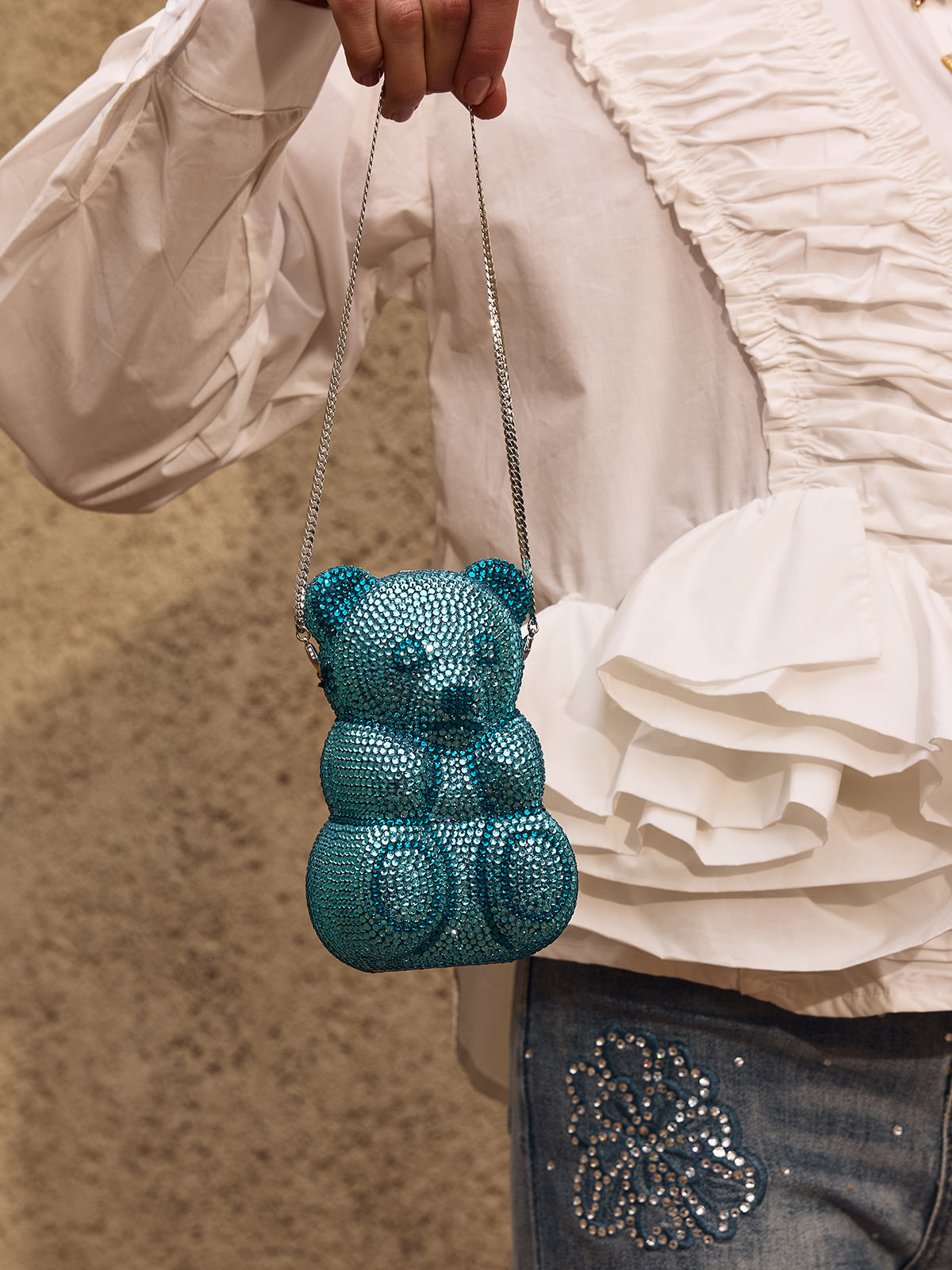 Chermona Bear Rhinestone Bag