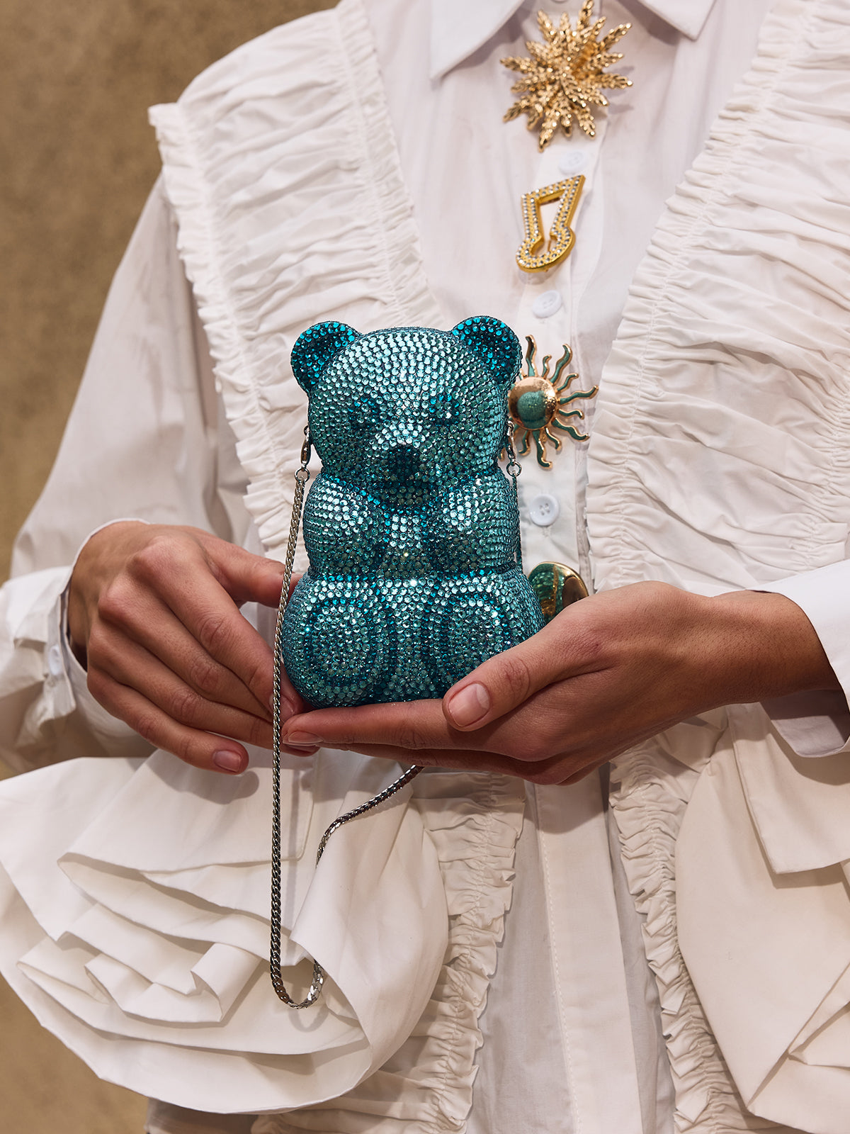 Chermona Bear Rhinestone Bag