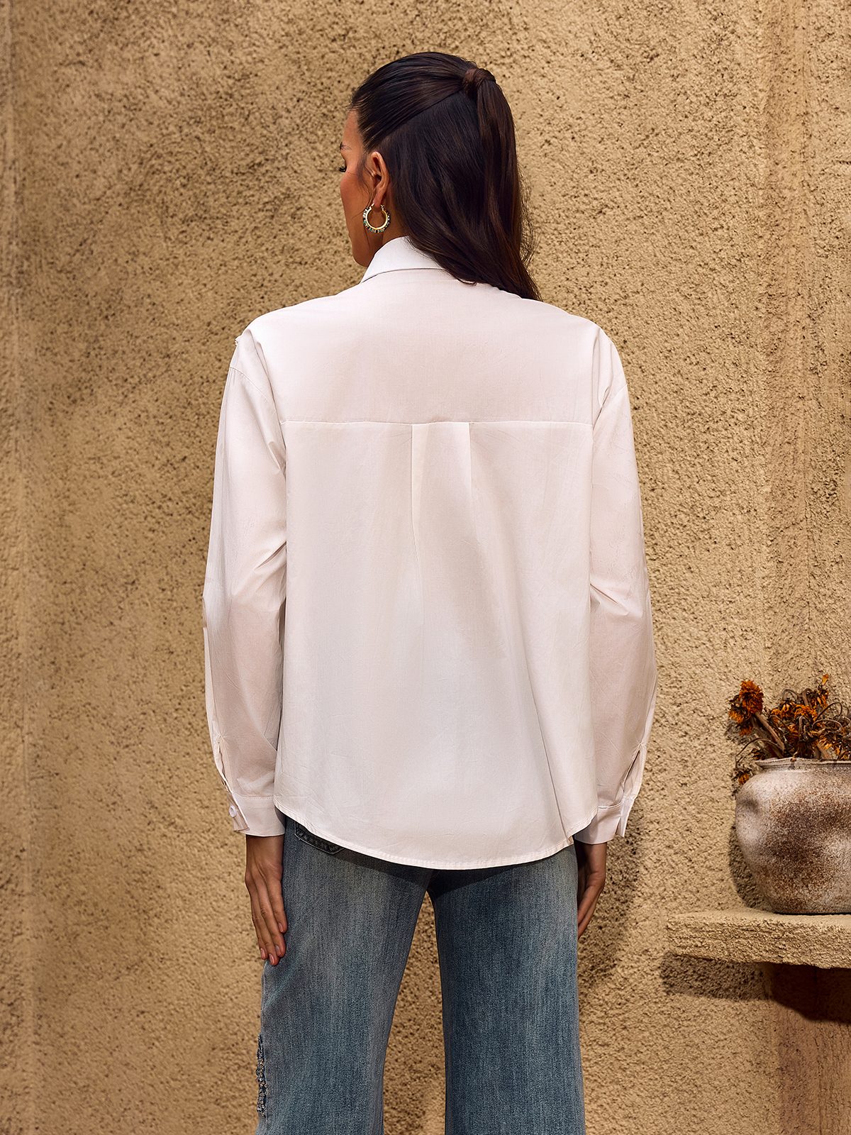 Chevelle Ruched Flower Shirt