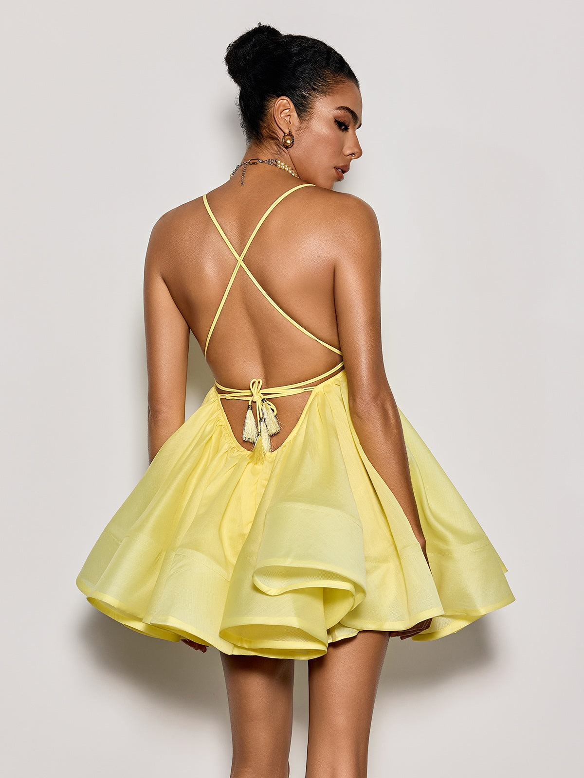 Custodia Spaghetti Flare Mini Dress