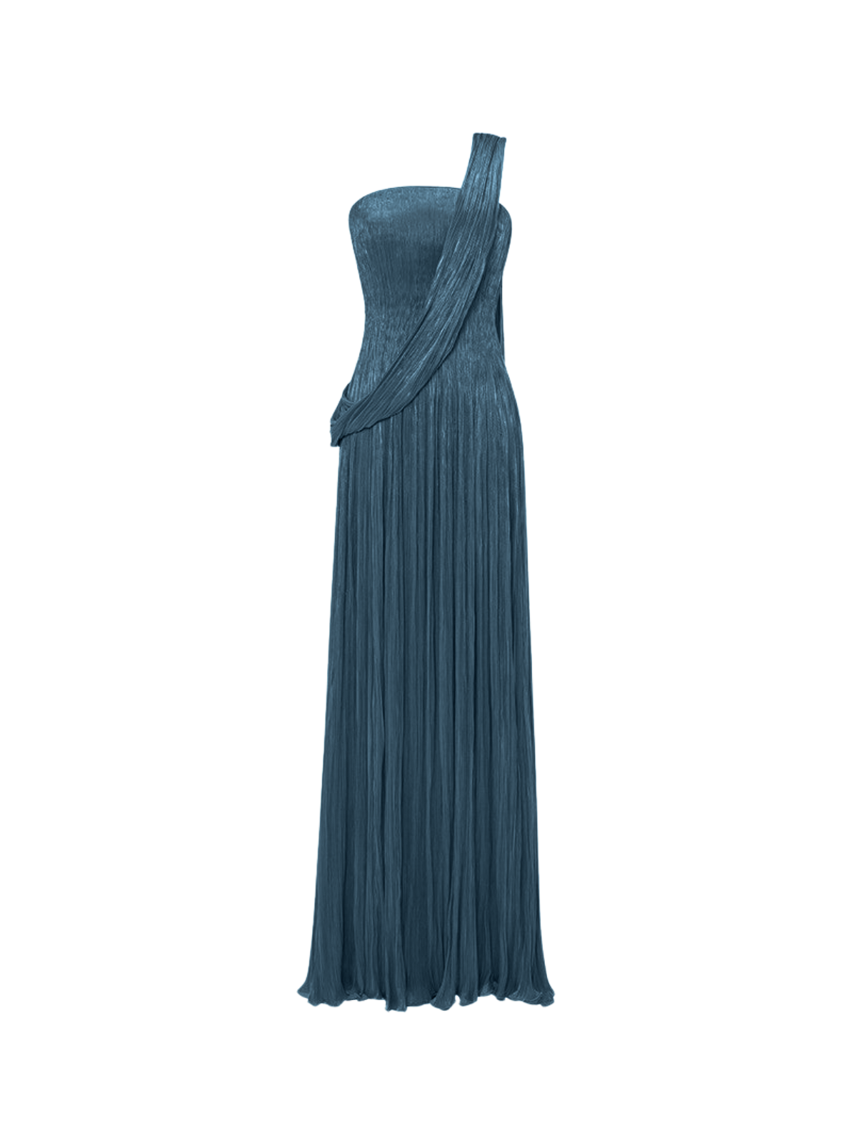 Cynvora Strapless Draped Pleated Maxi Dress