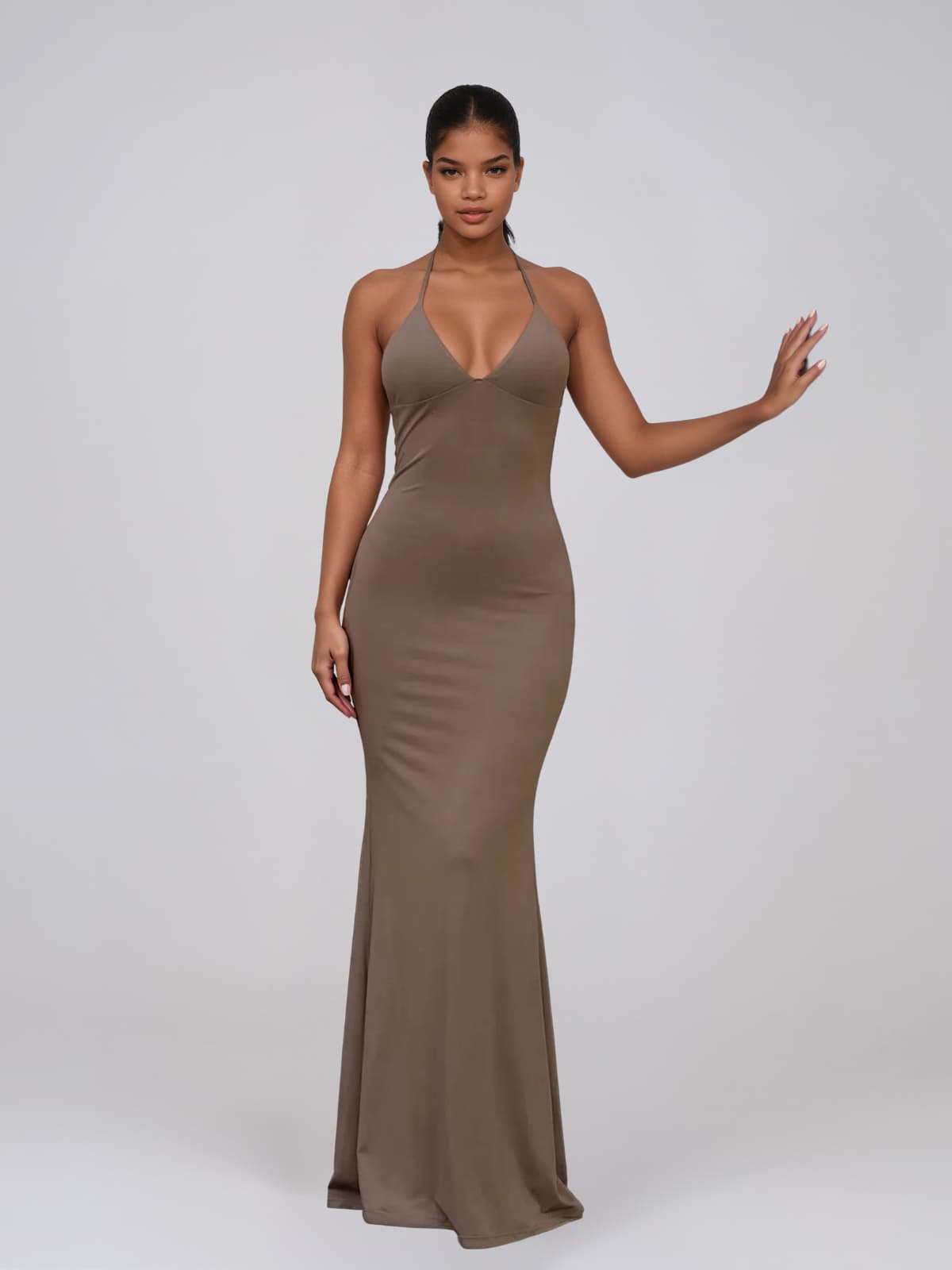 Cyrandel Halterneck Butterfly Maxi Dress