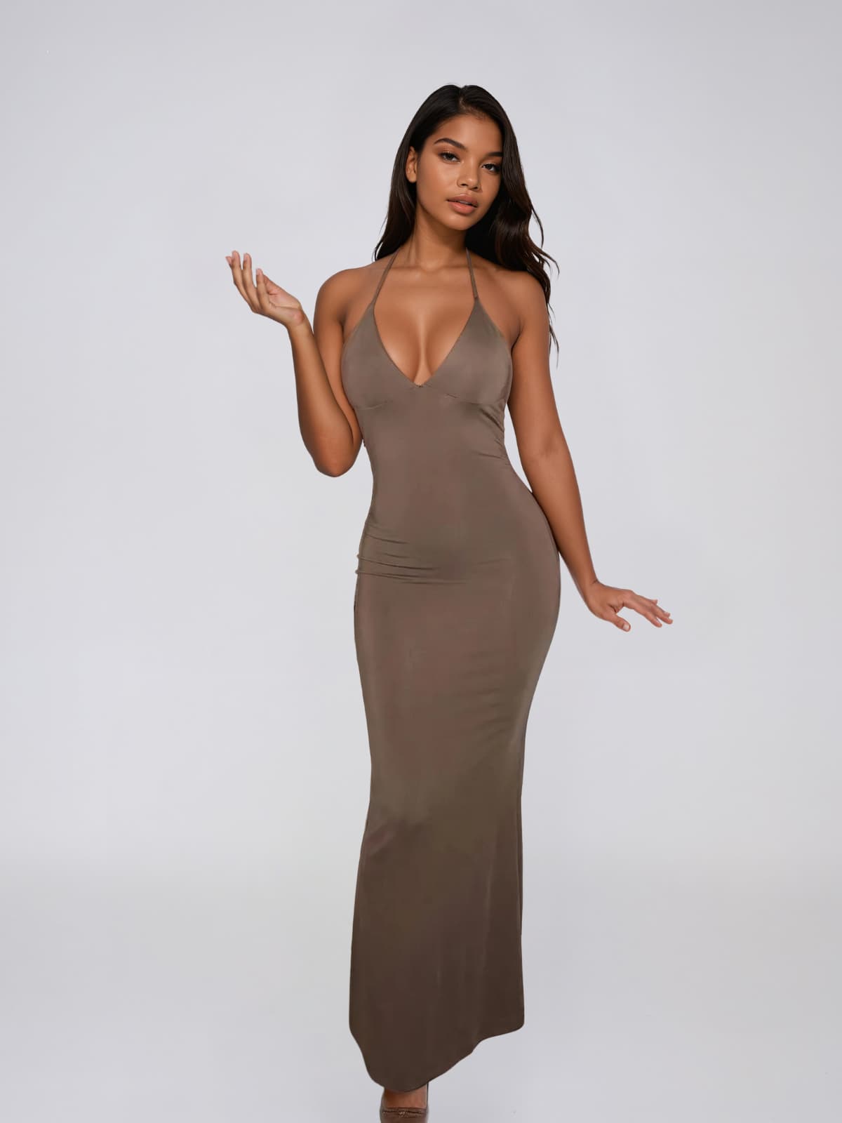 Cyrandel Halterneck Butterfly Maxi Dress