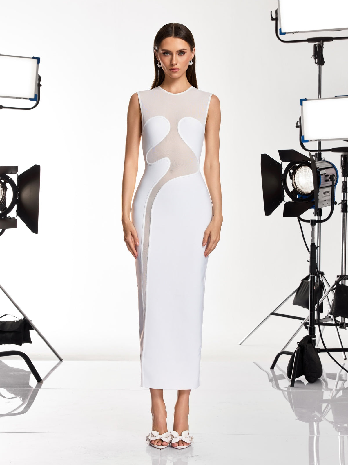 Danelle Sleeveless Bandage Midi Dress