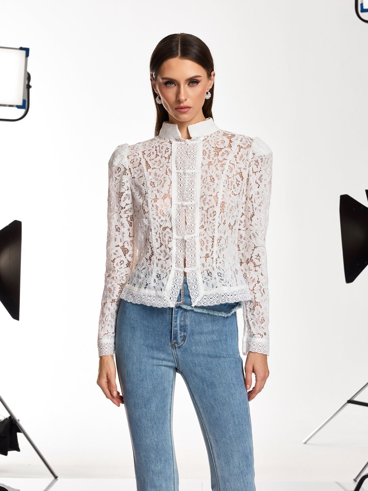 Danesha Long Sleeve Lace Top