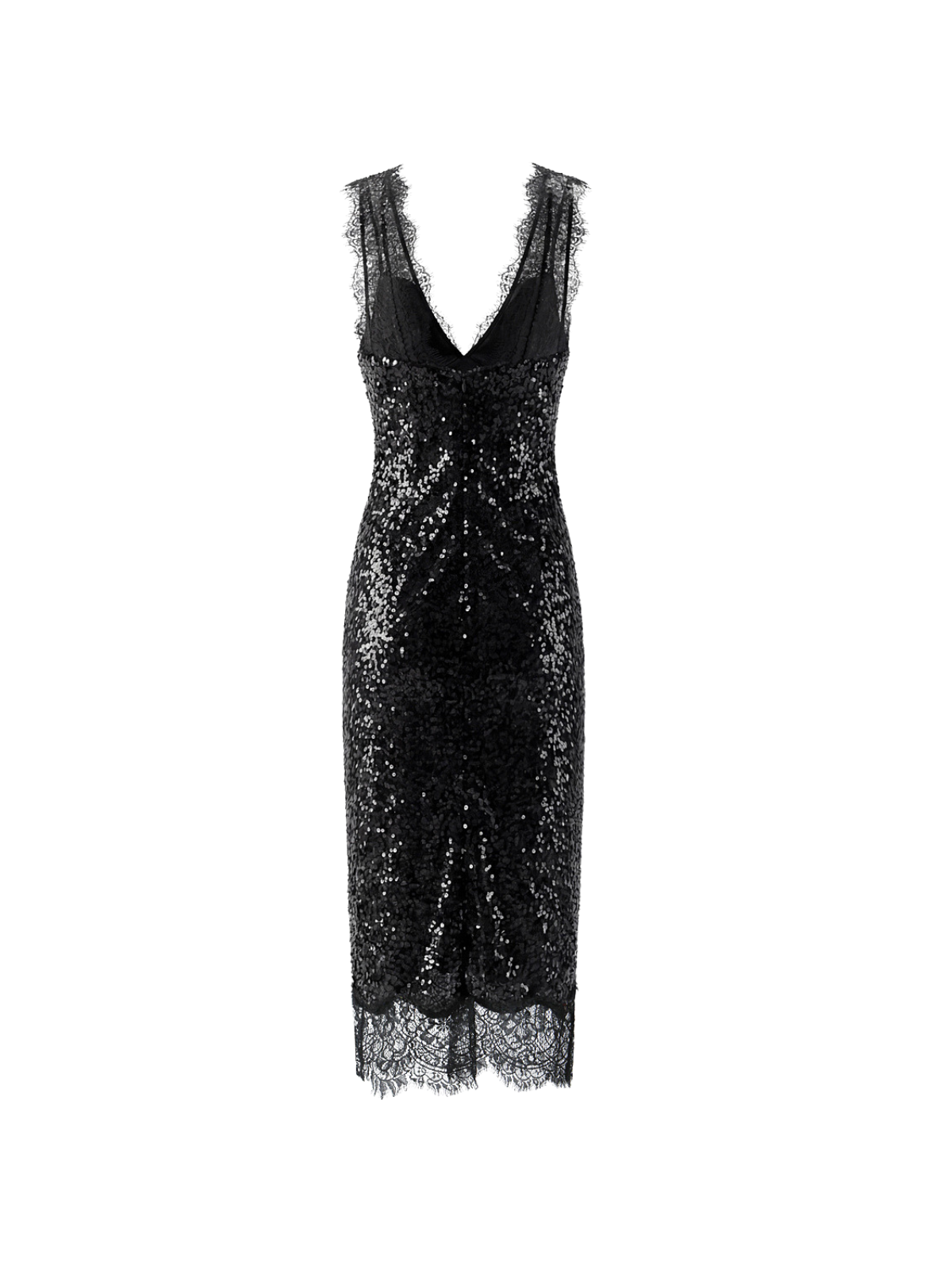 Dierdra Sleeveless Lace Sequin Midi Dress